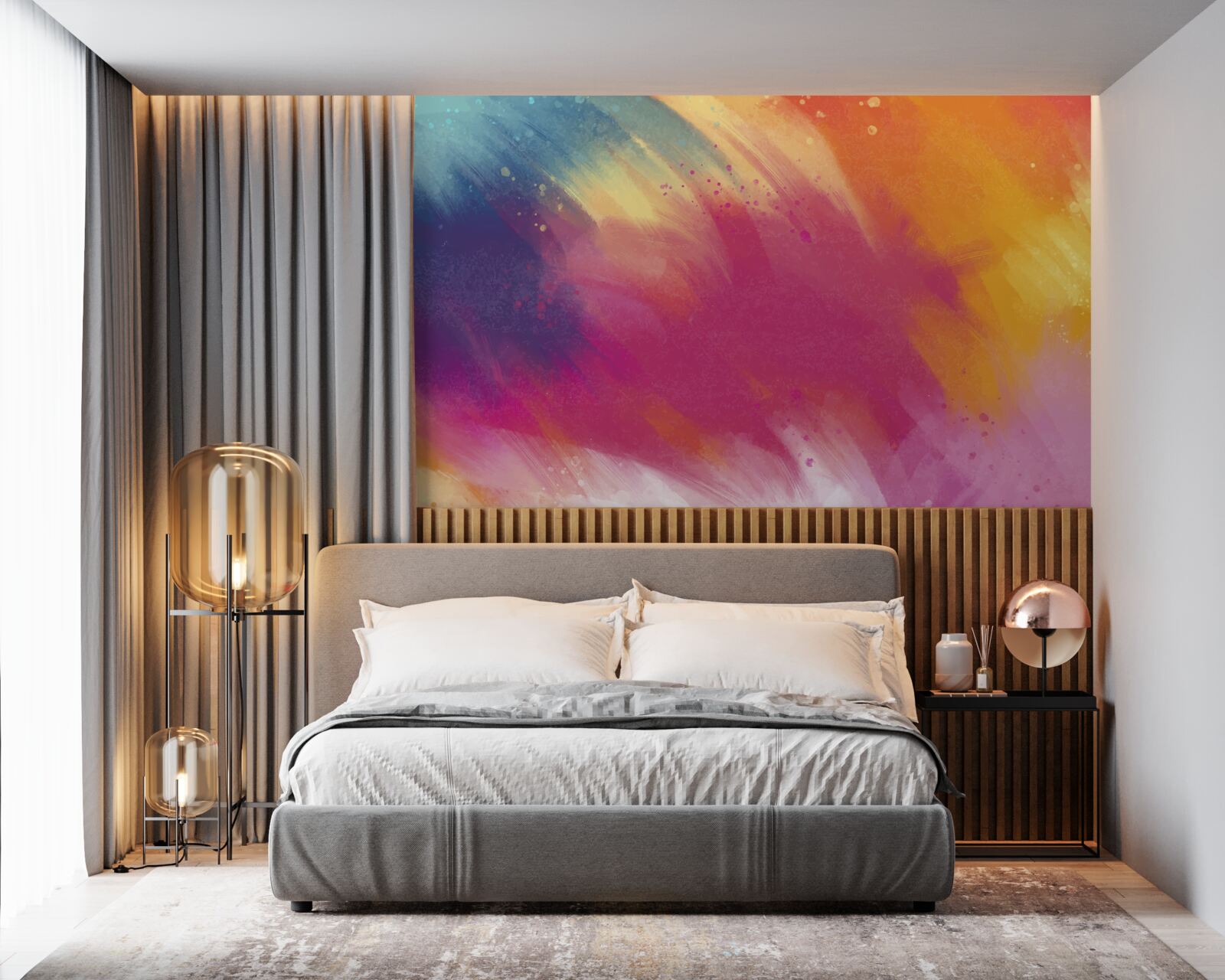 Papier peint arc-en-ciel dans l'espace