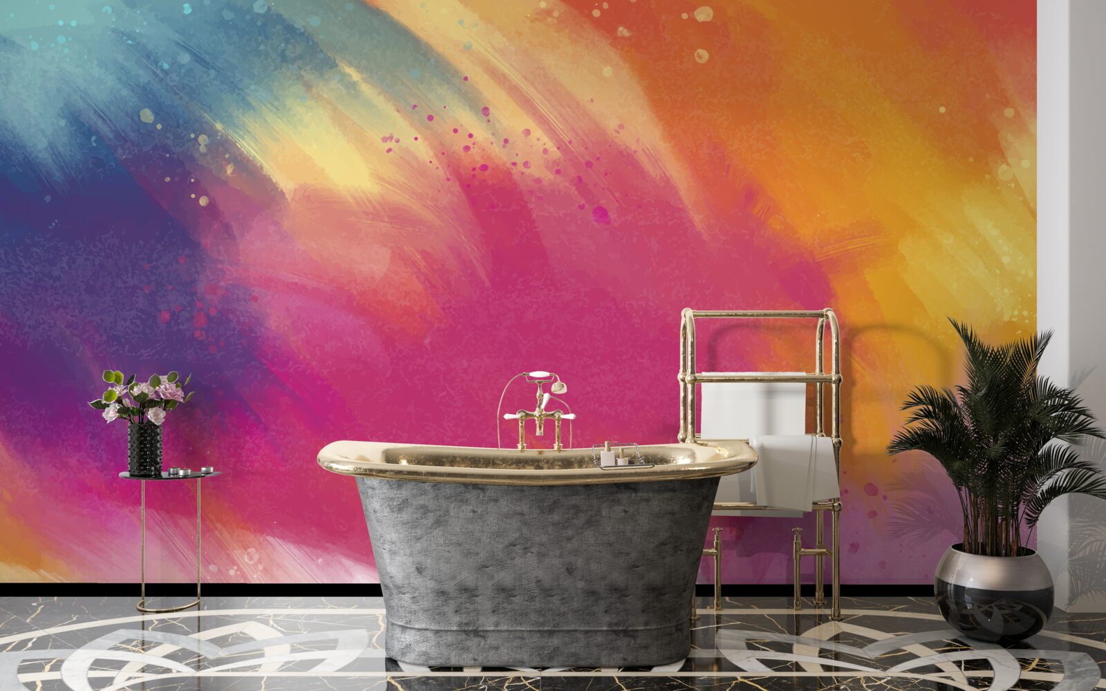 Papier peint arc-en-ciel dans l'espace