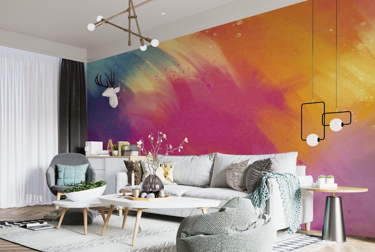 Papier peint arc-en-ciel dans l'espace