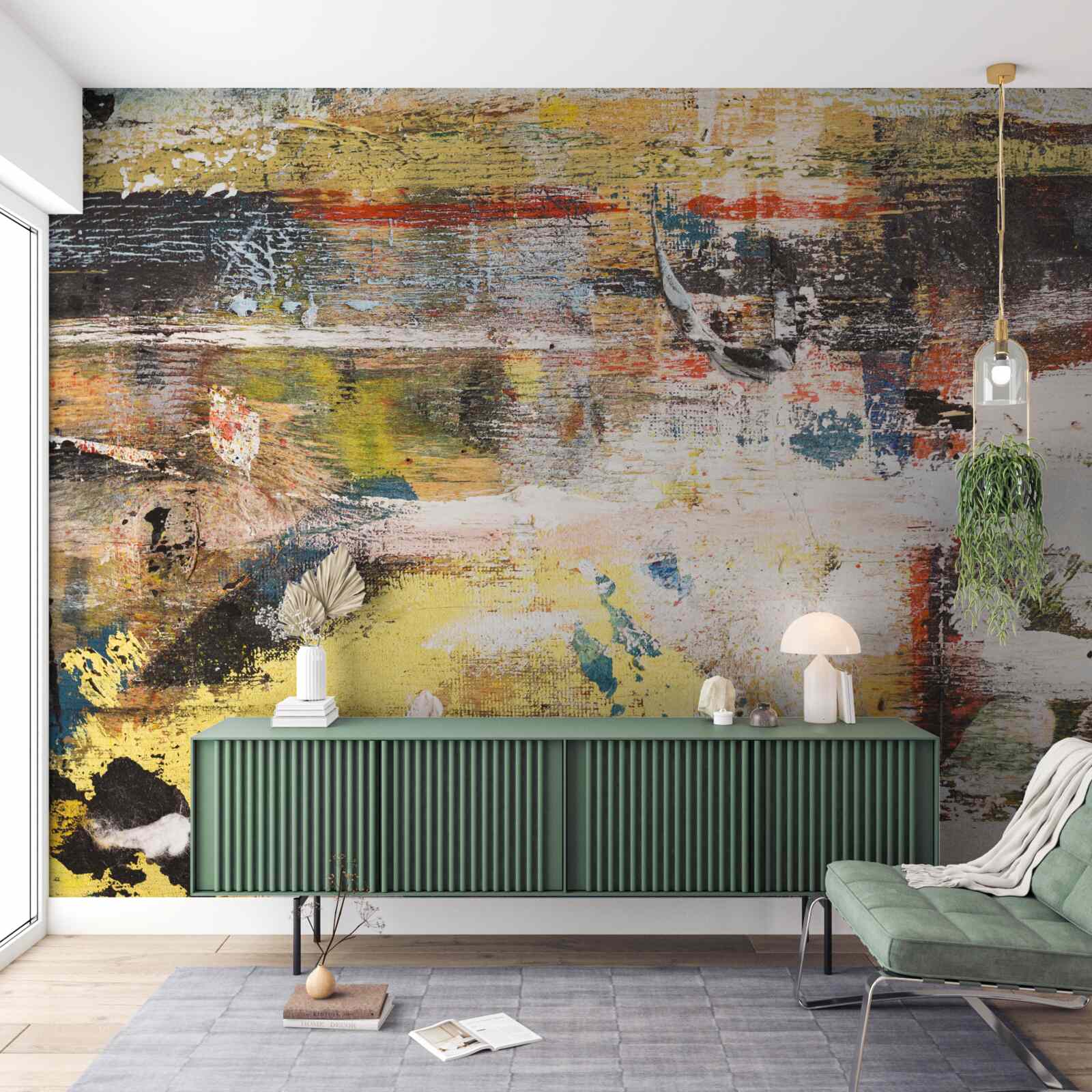 Papier peint une plage de sable où l'eau est si calme