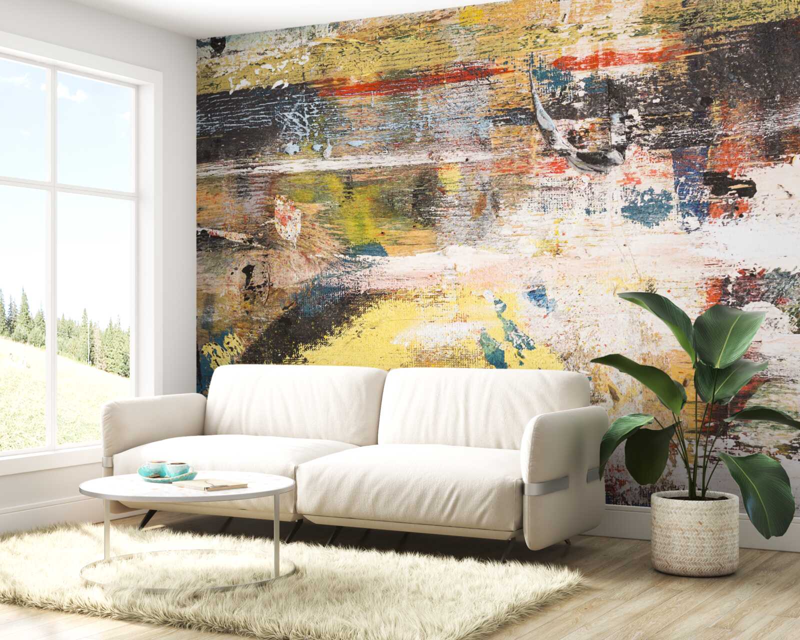 Papier peint une plage de sable où l'eau est si calme