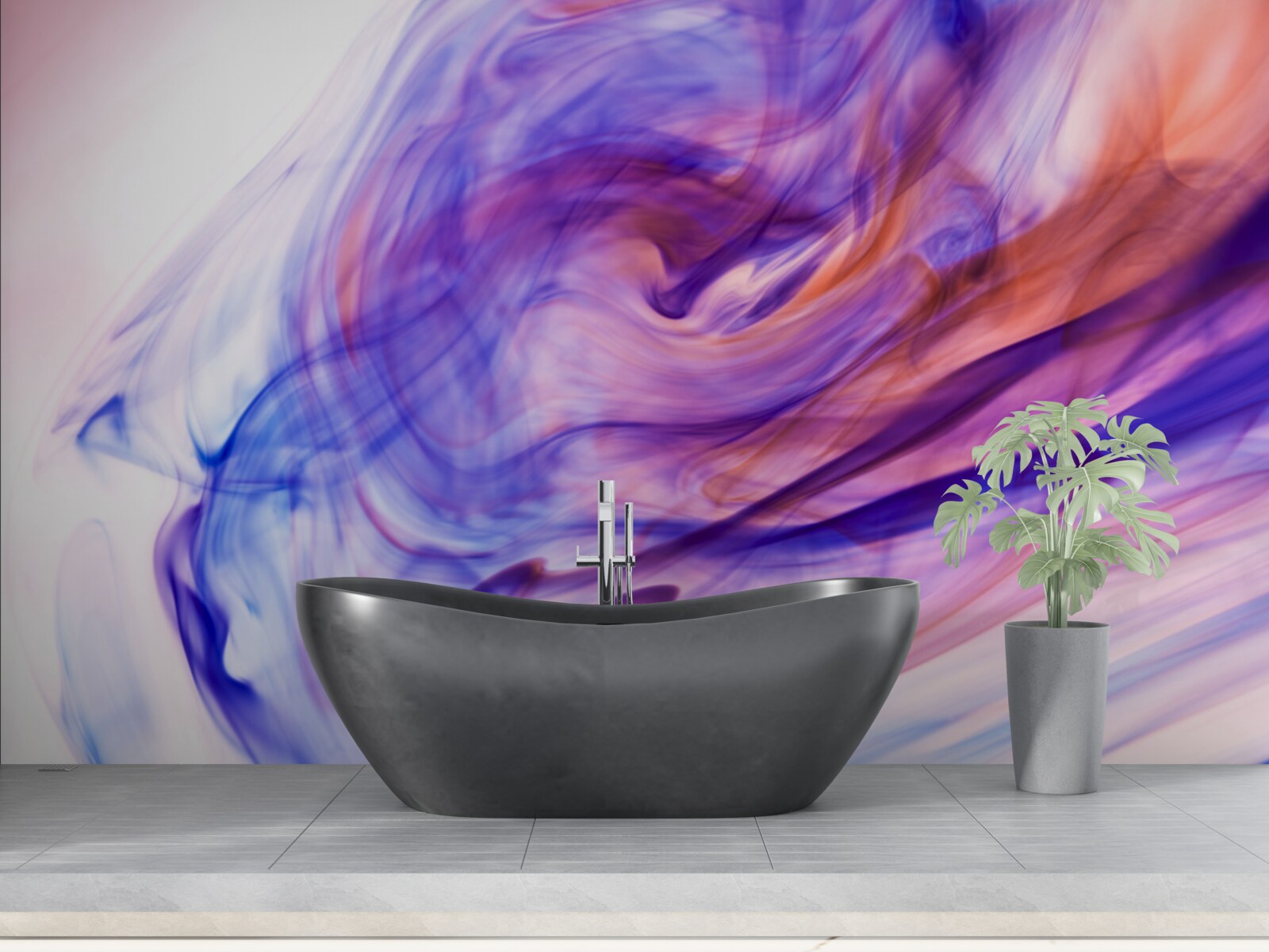 Papier peint taches violettes claires