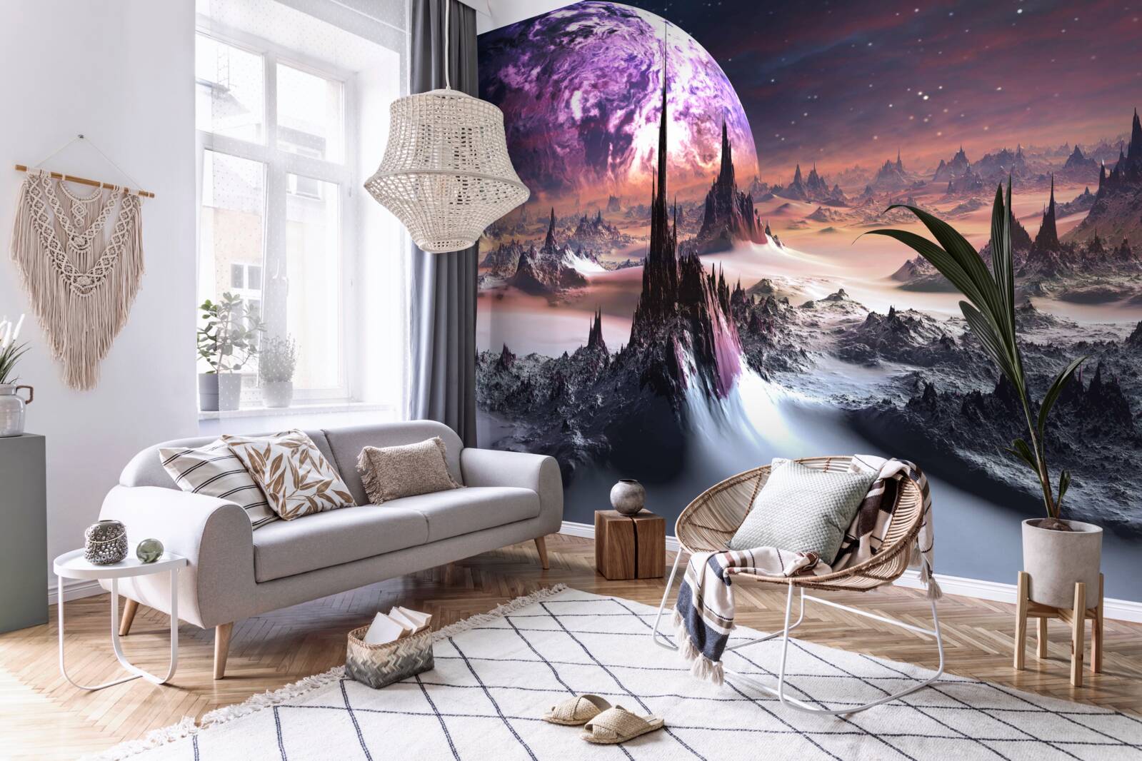 Papier peint paysage cosmique et univers