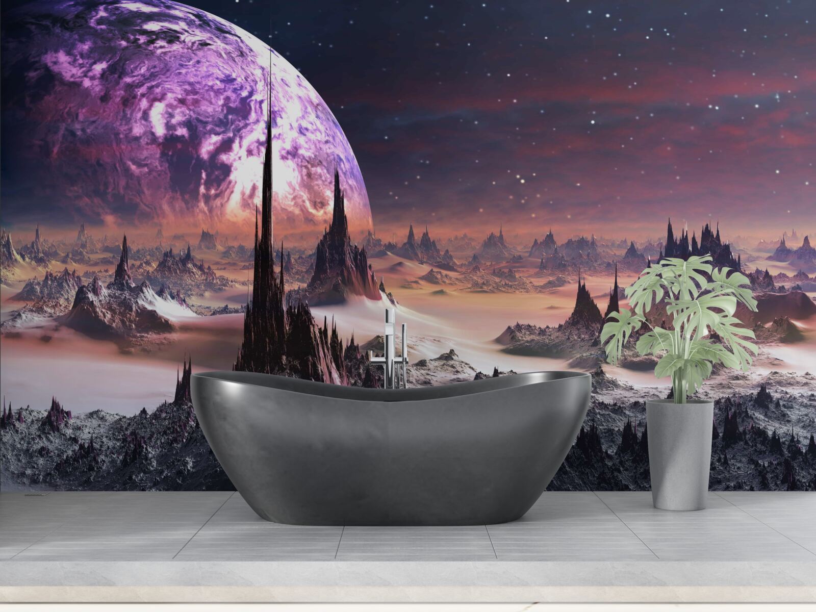 Papier peint paysage cosmique et univers