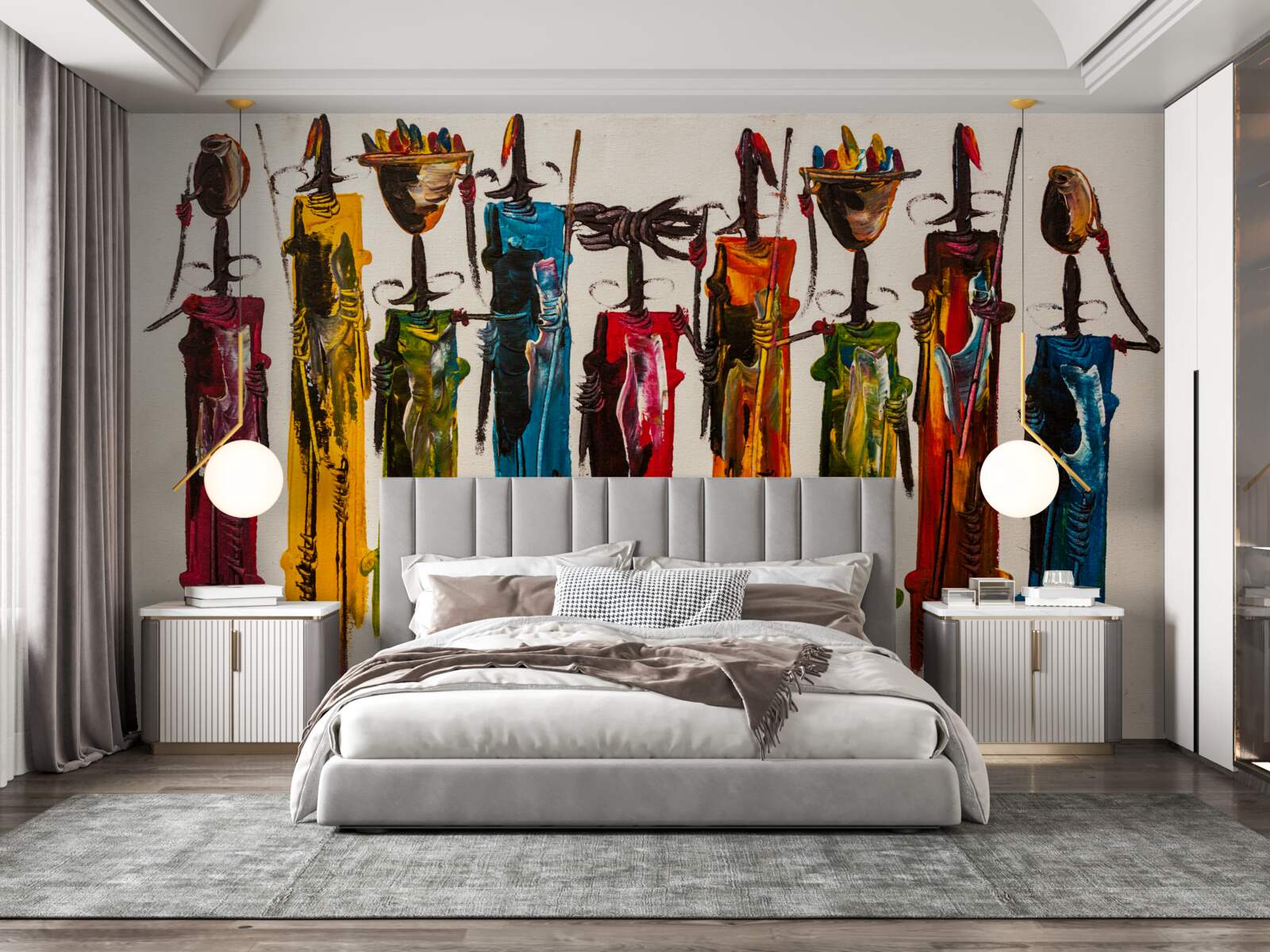 Papier peint tribu d'afrique