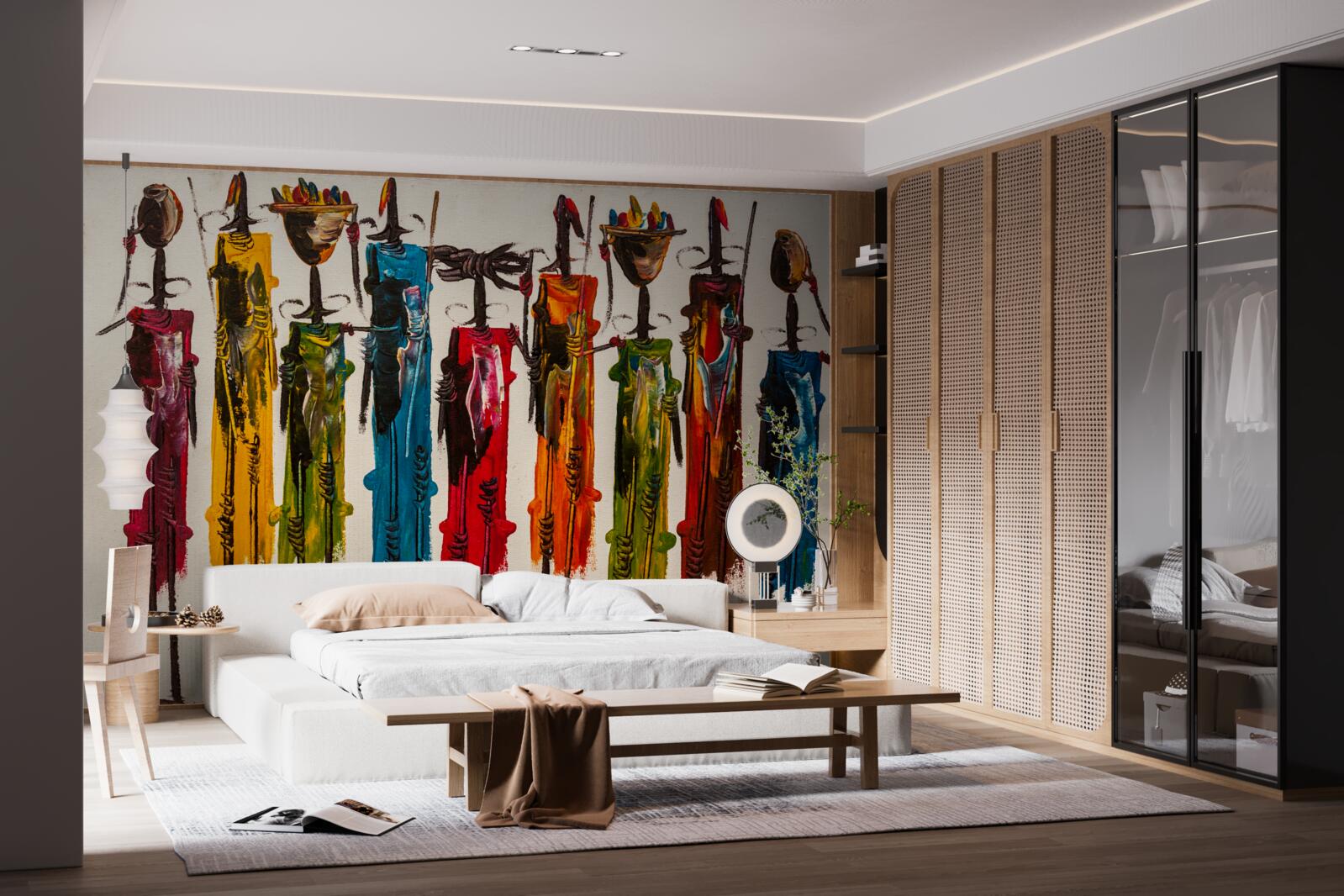 Papier peint tribu d'afrique