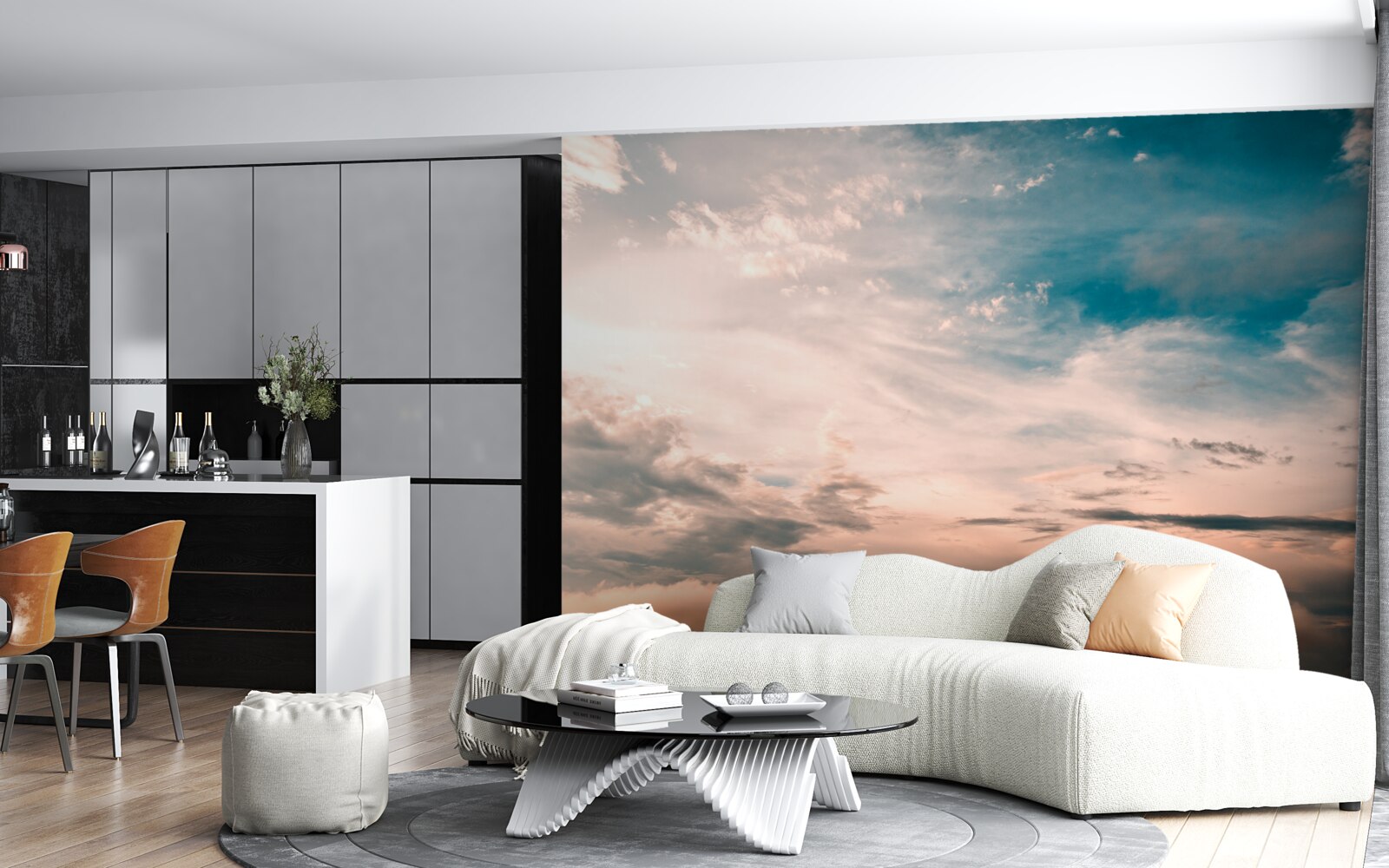 Papier peint ciel à l'aube