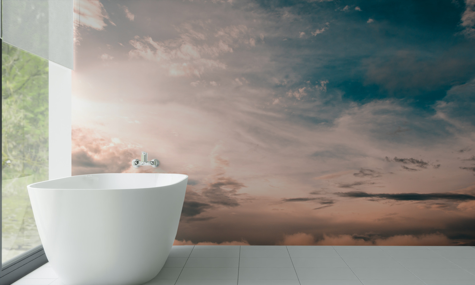 Papier peint ciel à l'aube