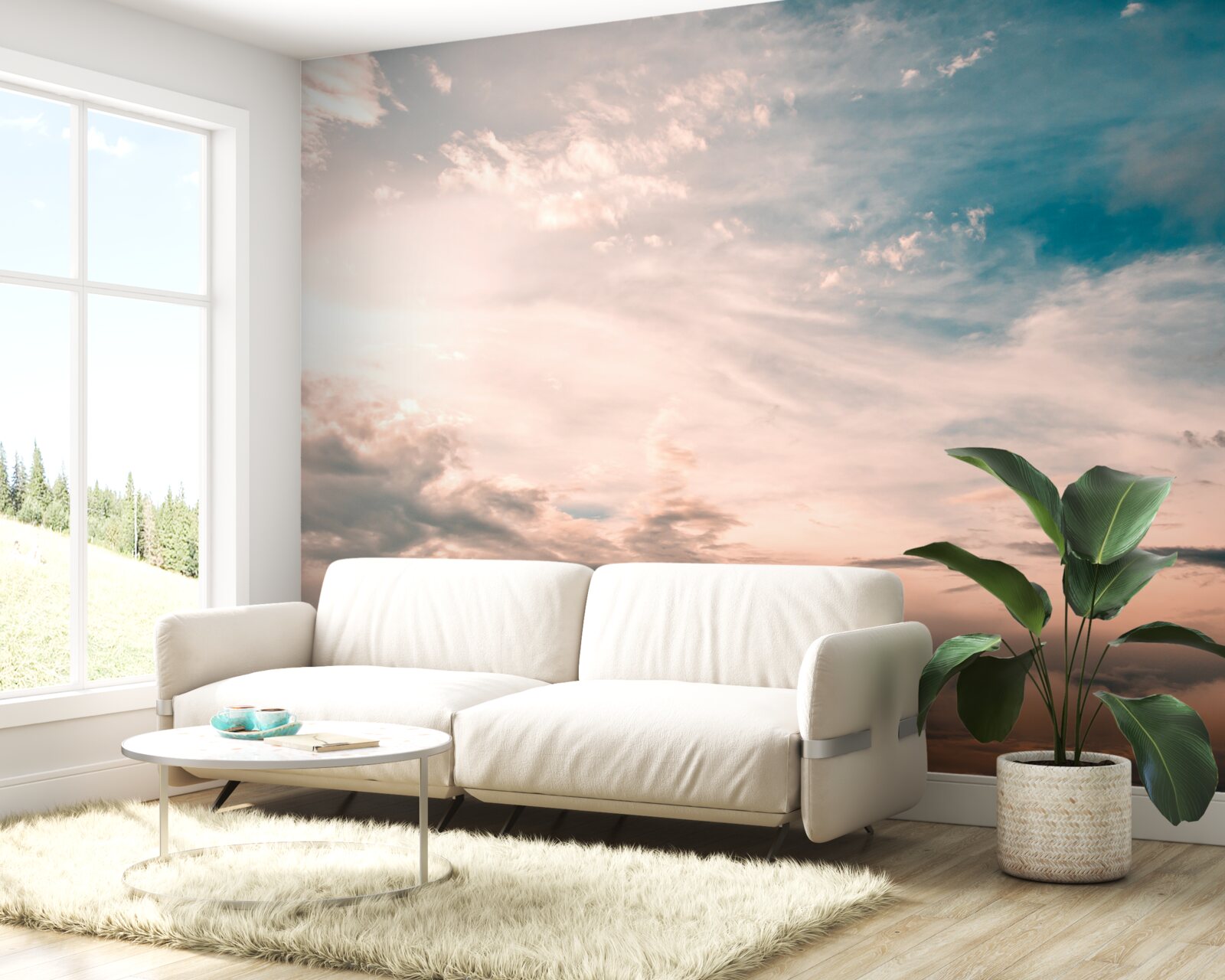 Papier peint ciel à l'aube