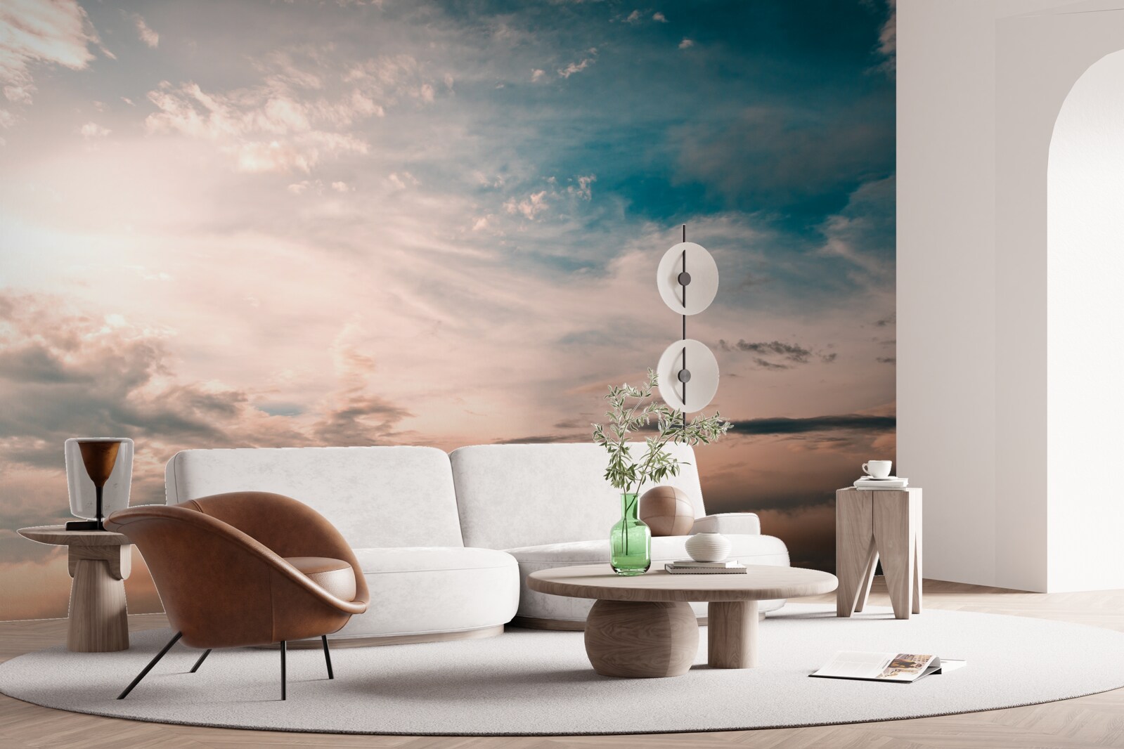 Papier peint ciel à l'aube