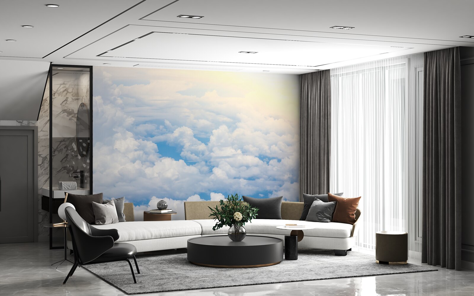 Papier peint les nuages quand le soleil s'endort