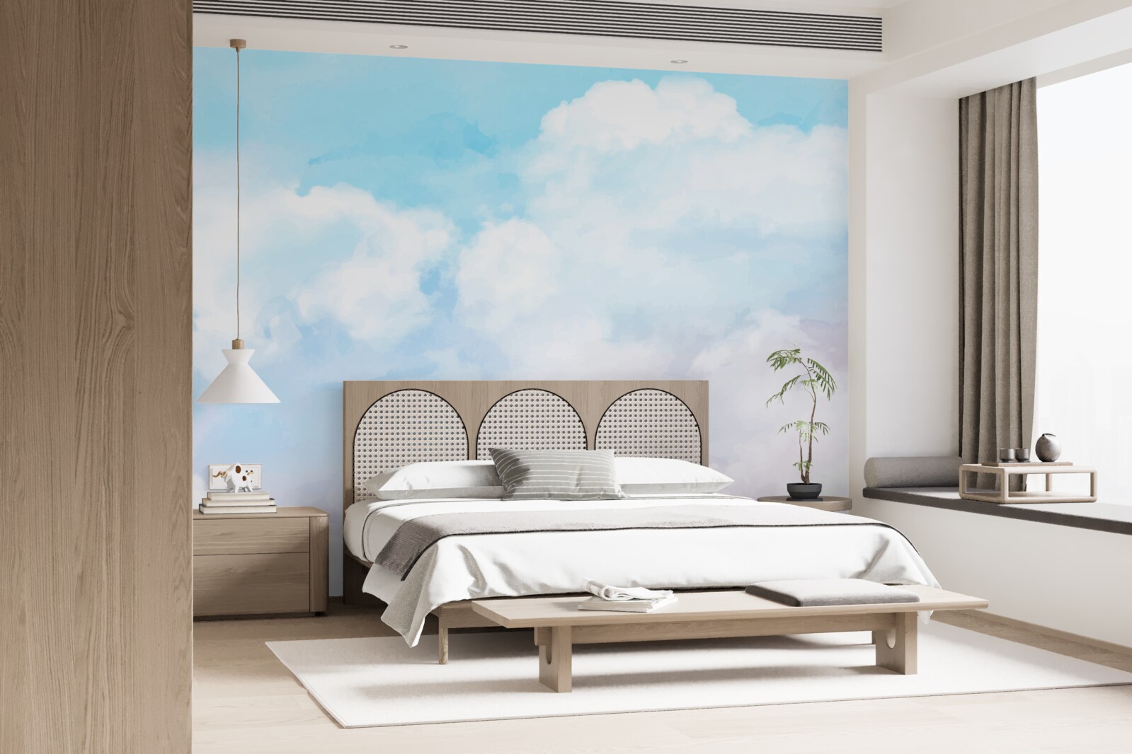 Papier peint le ciel est lumineux et coloré