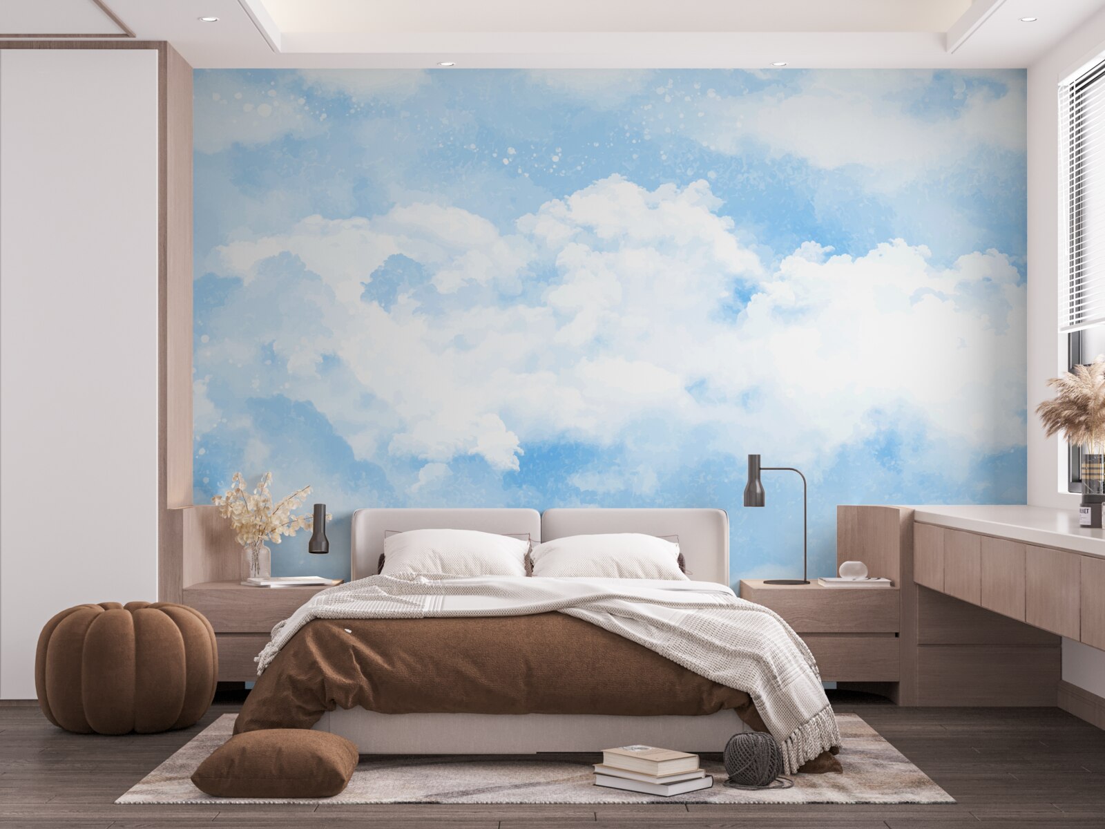 Papier peint "Le ciel bleu annonce la pluie".