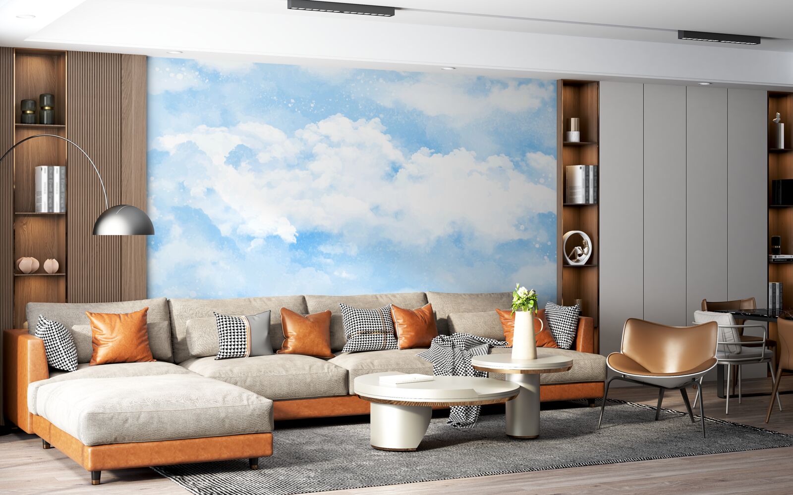 Papier peint "Le ciel bleu annonce la pluie".