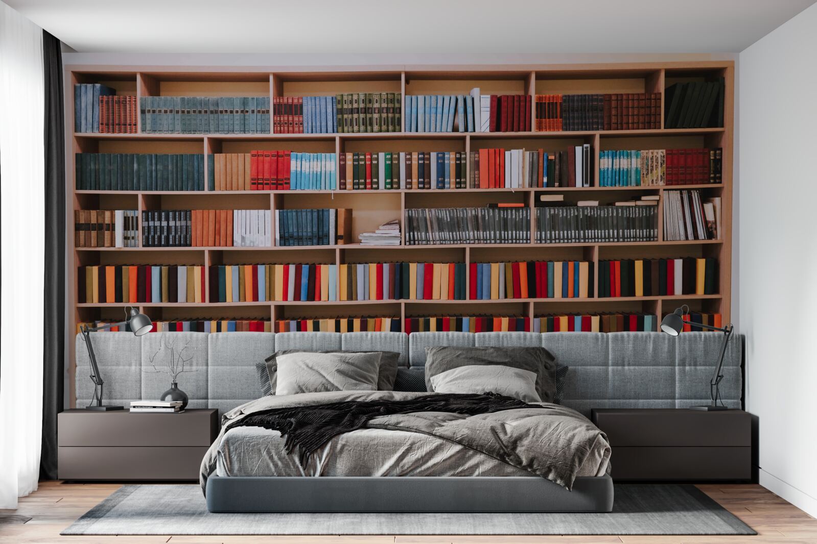 Papier peint une vaste collection de livres à la maison