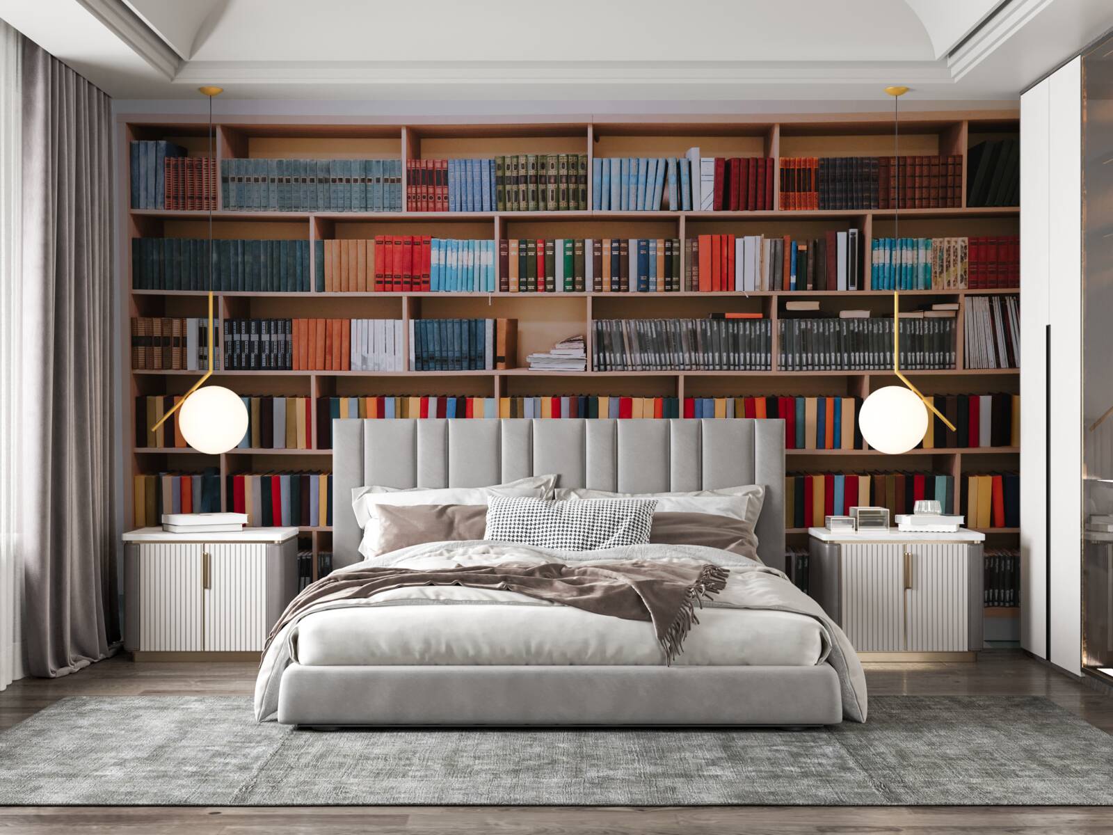 Papier peint une vaste collection de livres à la maison