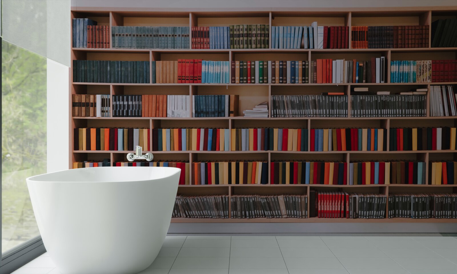 Papier peint une vaste collection de livres à la maison