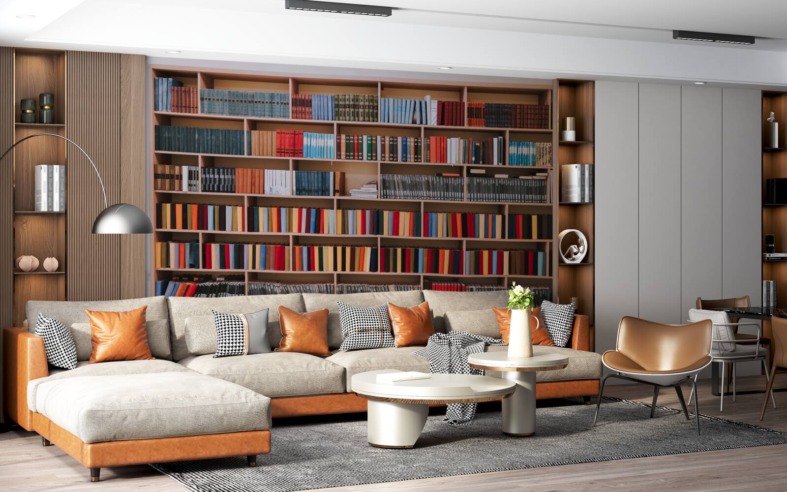 Papier peint une vaste collection de livres à la maison