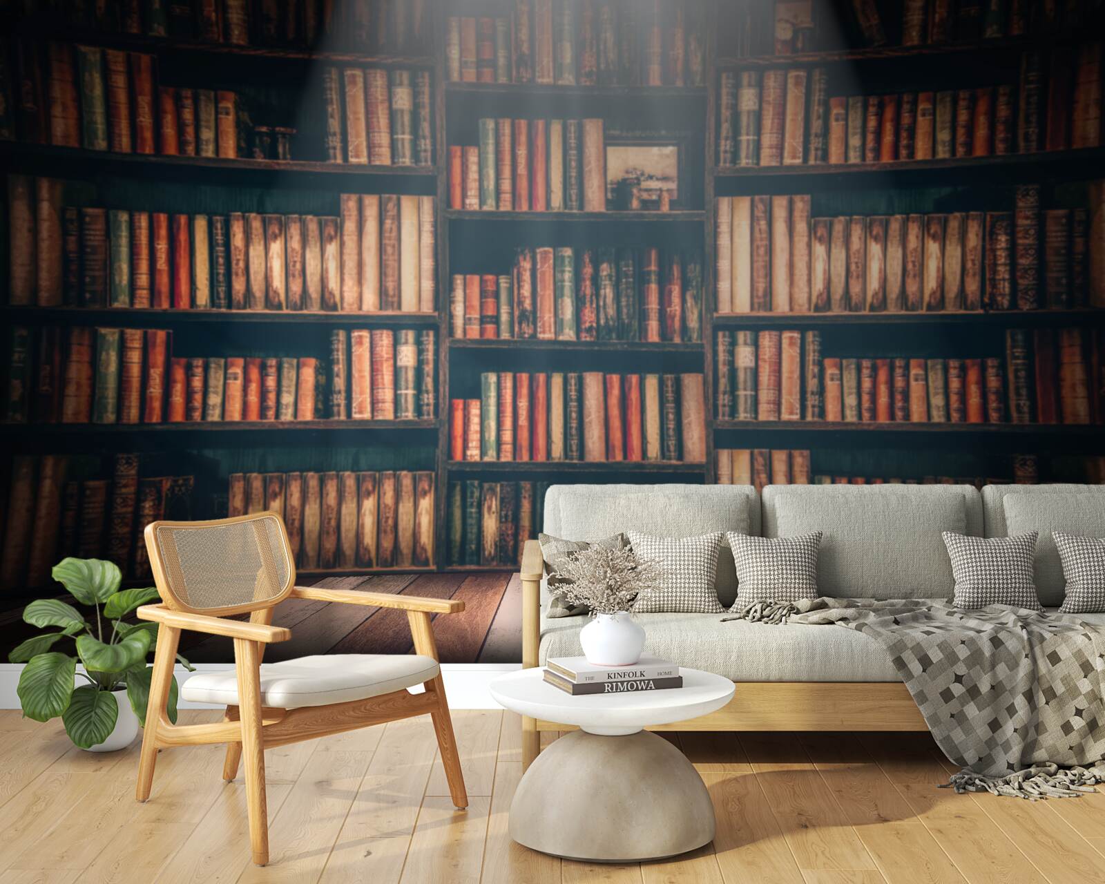 Papier peint un rayon de soleil dans les livres