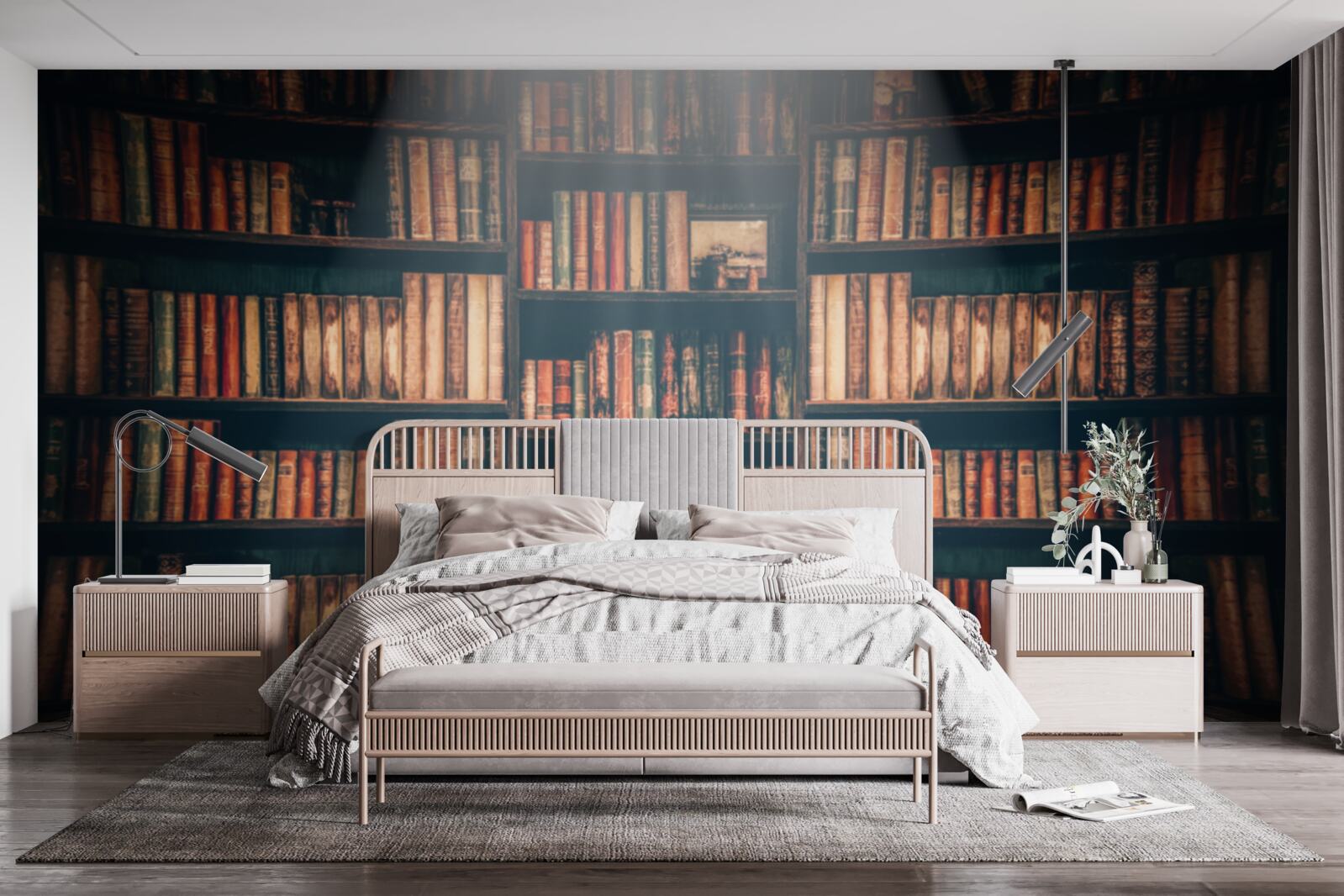 Papier peint un rayon de soleil dans les livres