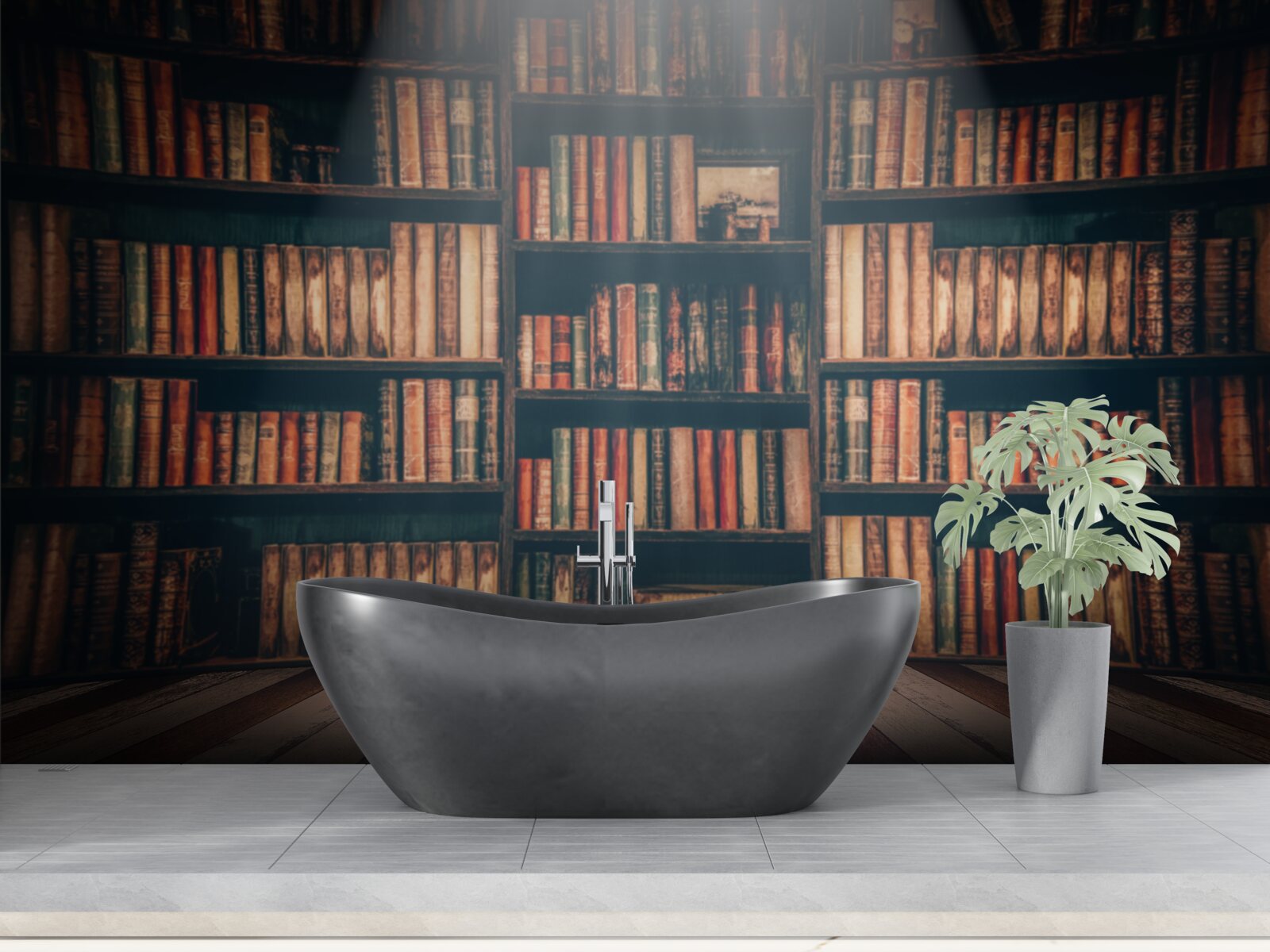 Papier peint un rayon de soleil dans les livres