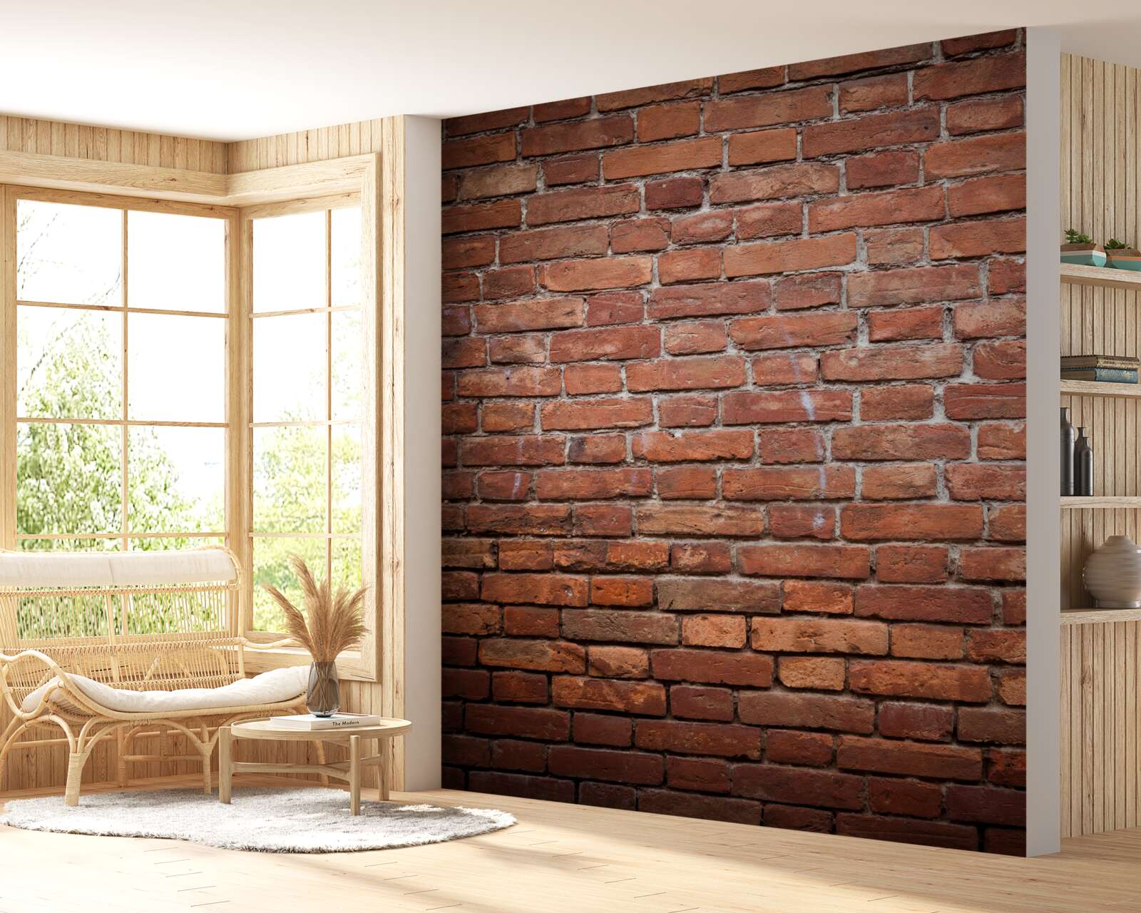 Papier peint partie carrée du mur