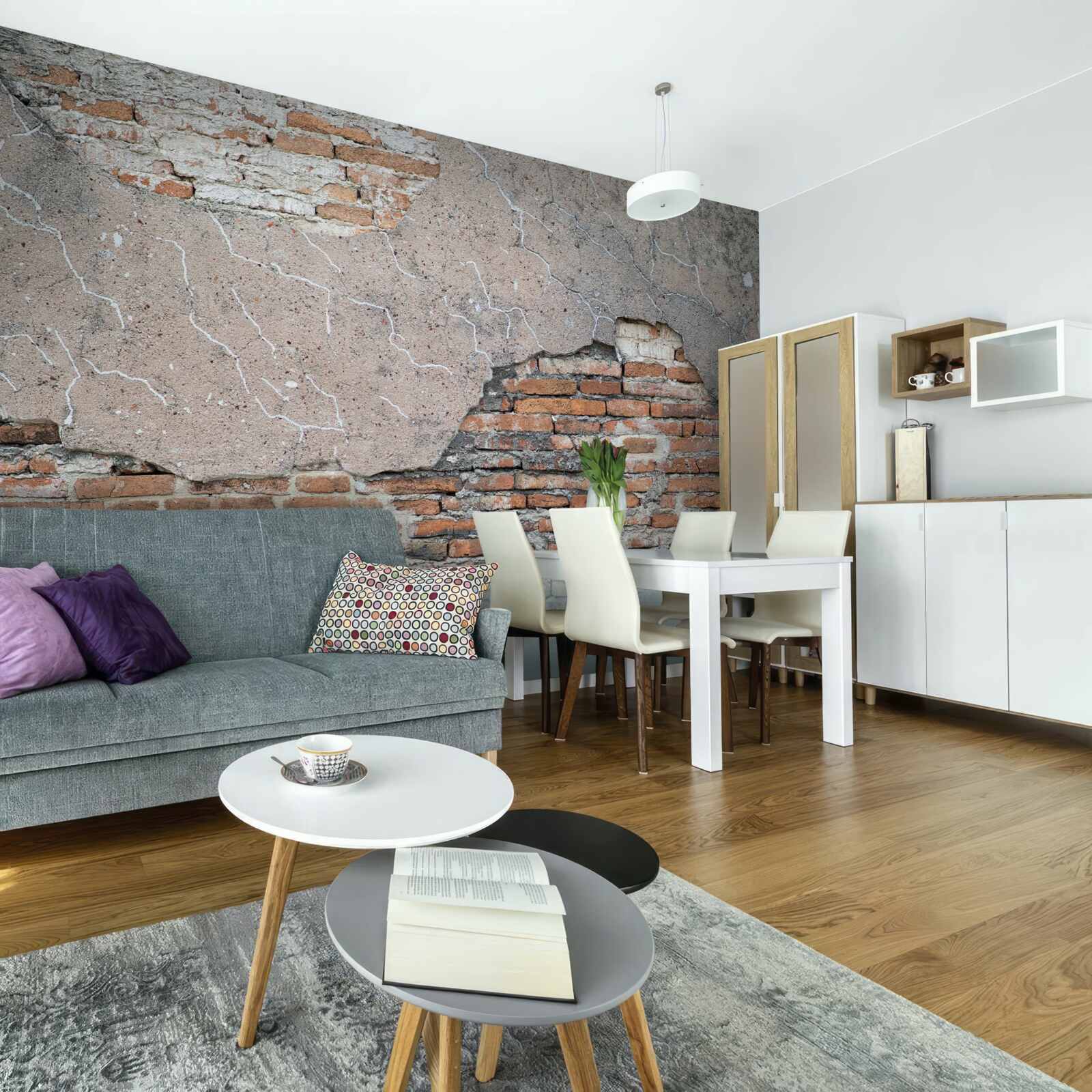 Papier peint Un mur de briques qui s'effondre