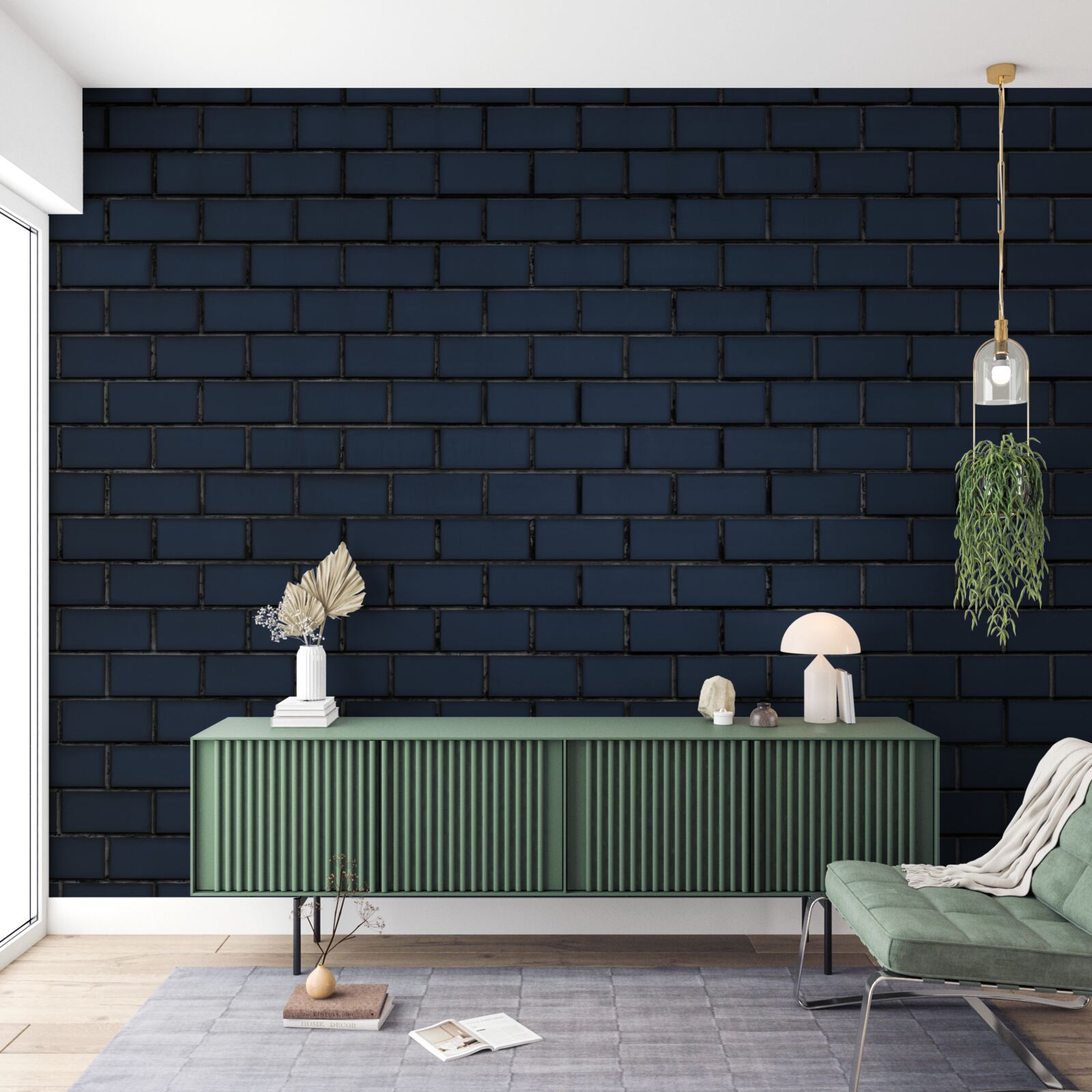 Papier peint mur de briques complètement sombre