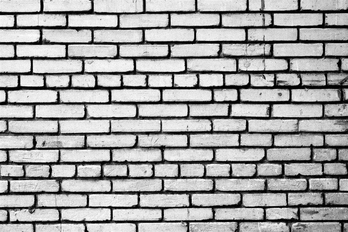 Papier peint Mur décoré de briques blanches