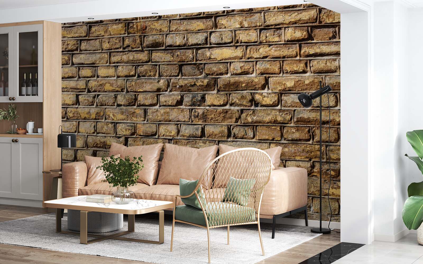 Papier peint Mur de briques non traité