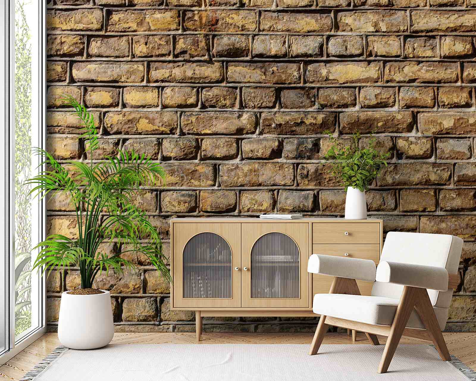 Papier peint Mur de briques non traité