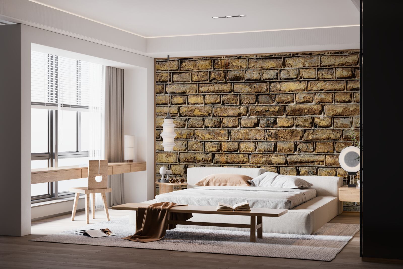 Papier peint Mur de briques non traité