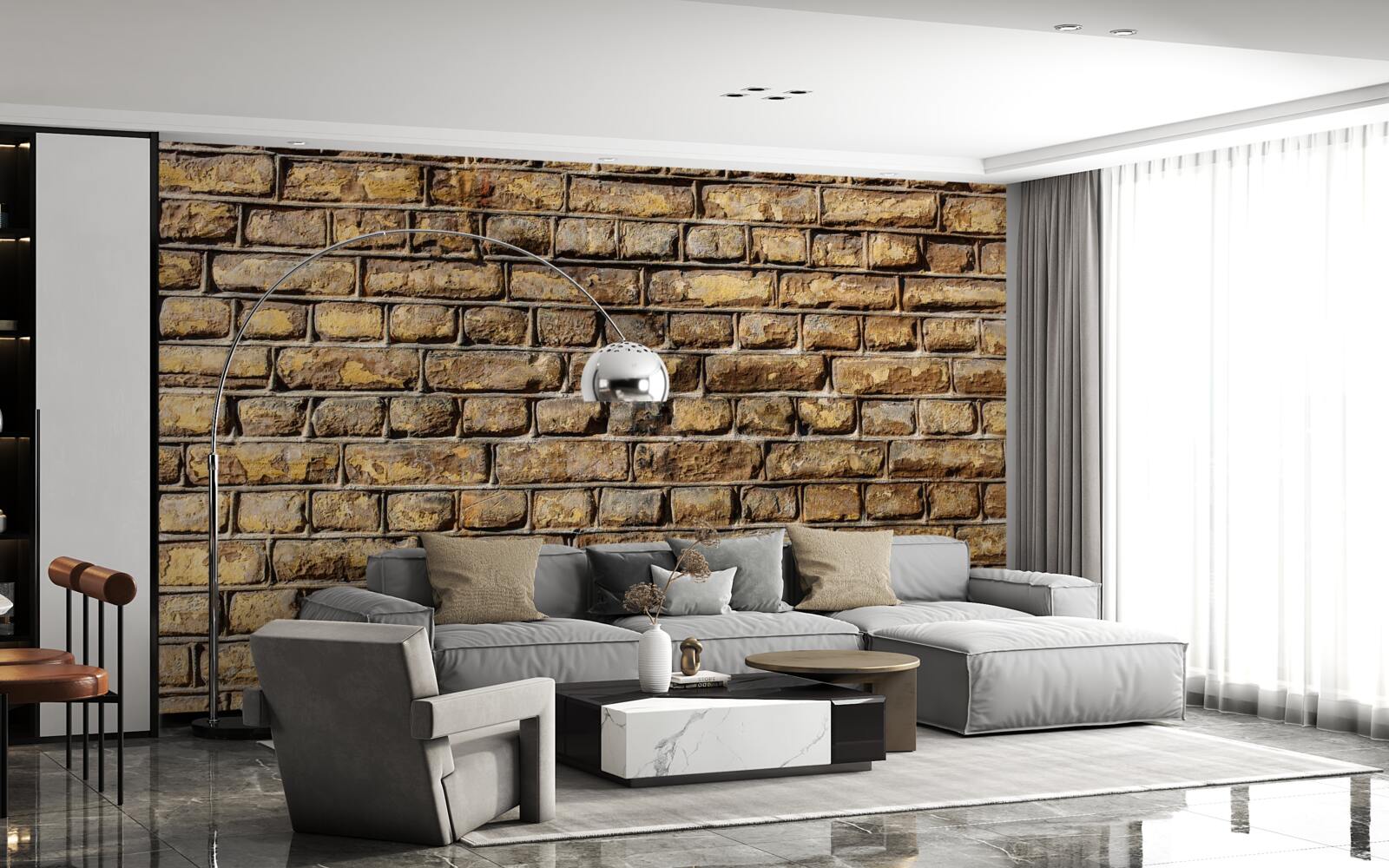 Papier peint Mur de briques non traité