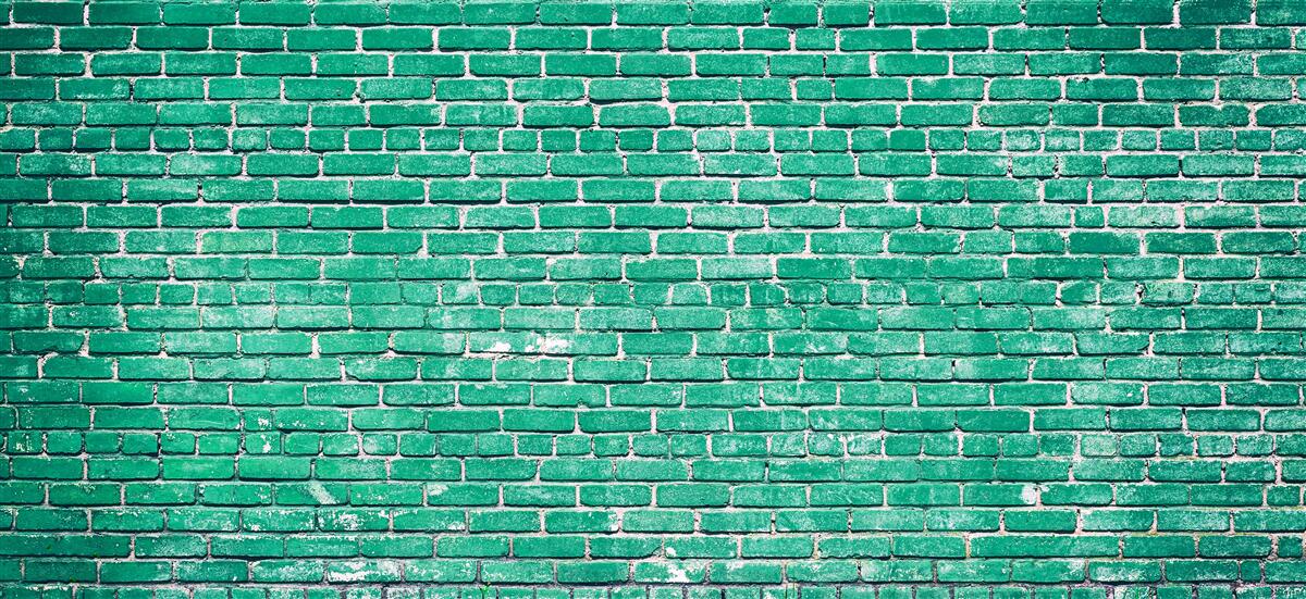 Papier peint Mur de briques turquoise