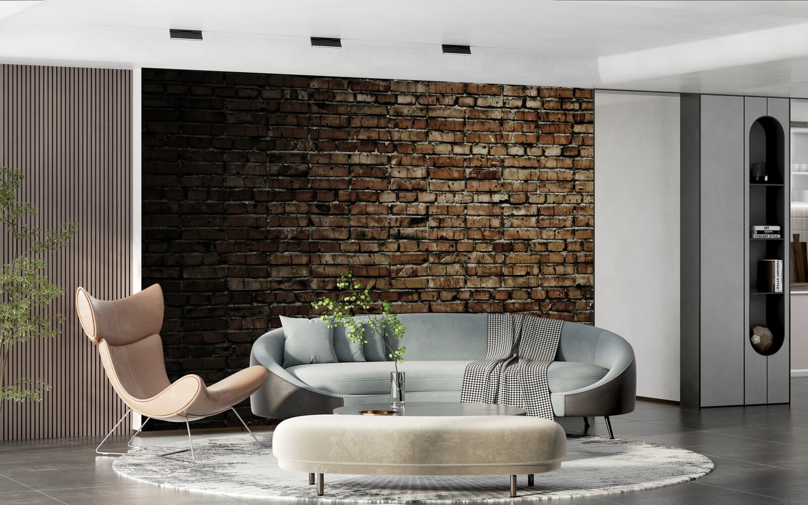 Papier peint mur de briques sombres