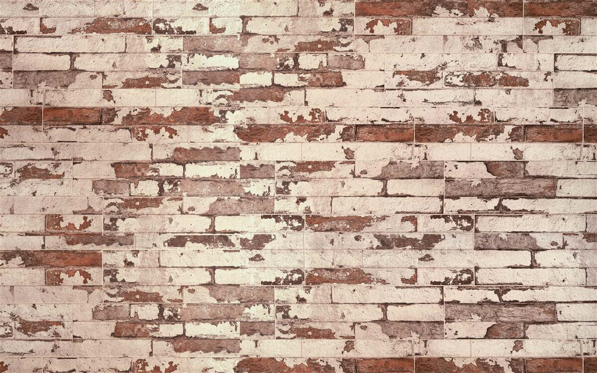 Papier peint vieux mur de briques à la surface rayée