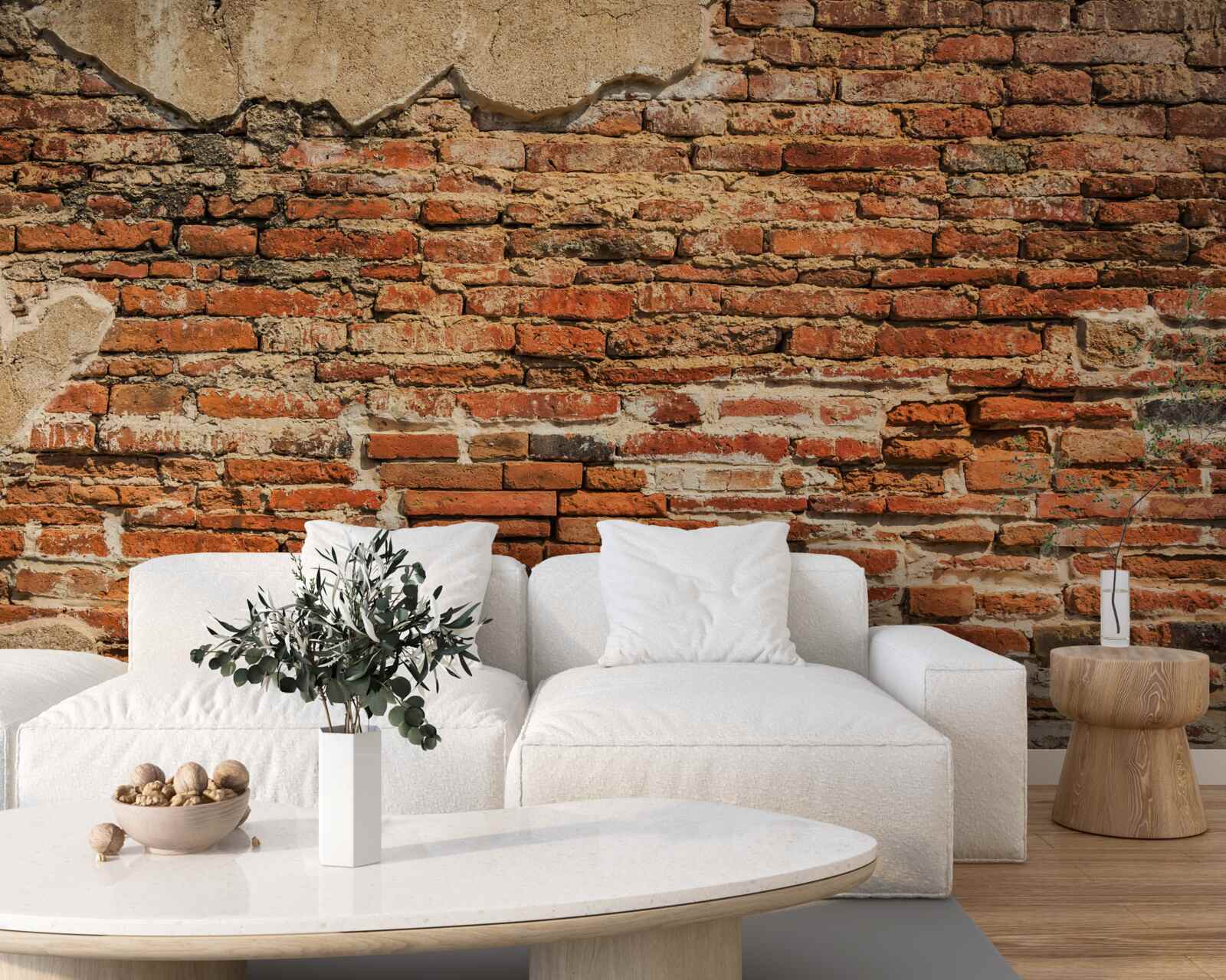 Papier peint un mur de briques très délabré