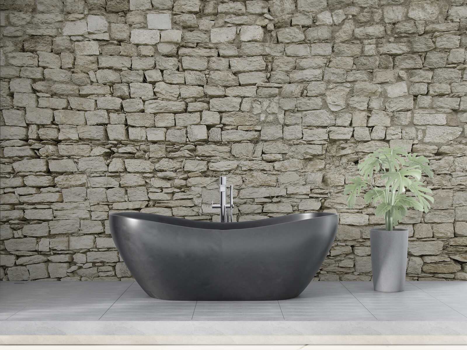 Papier peint pose de murs en pierres éparses