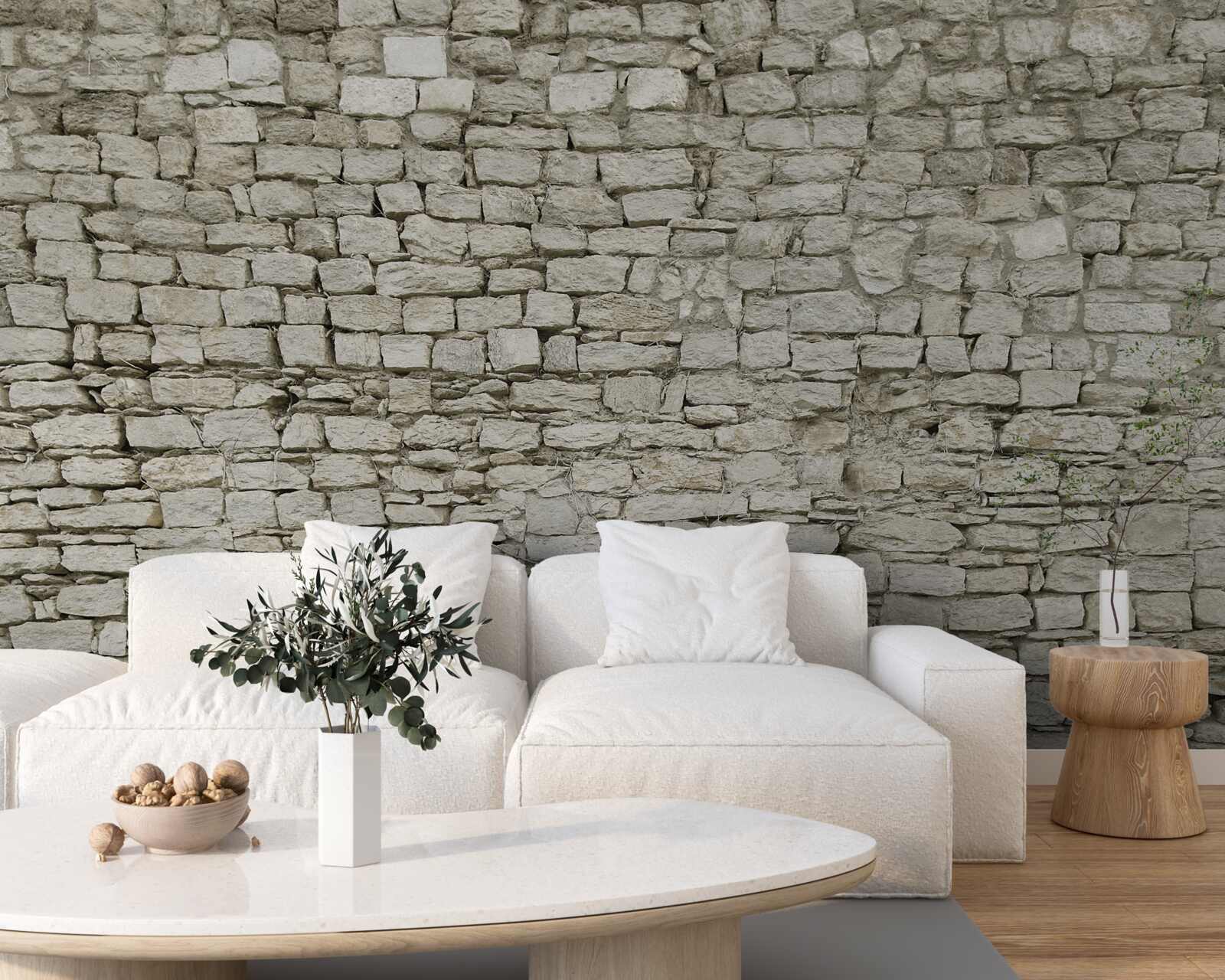 Papier peint pose de murs en pierres éparses