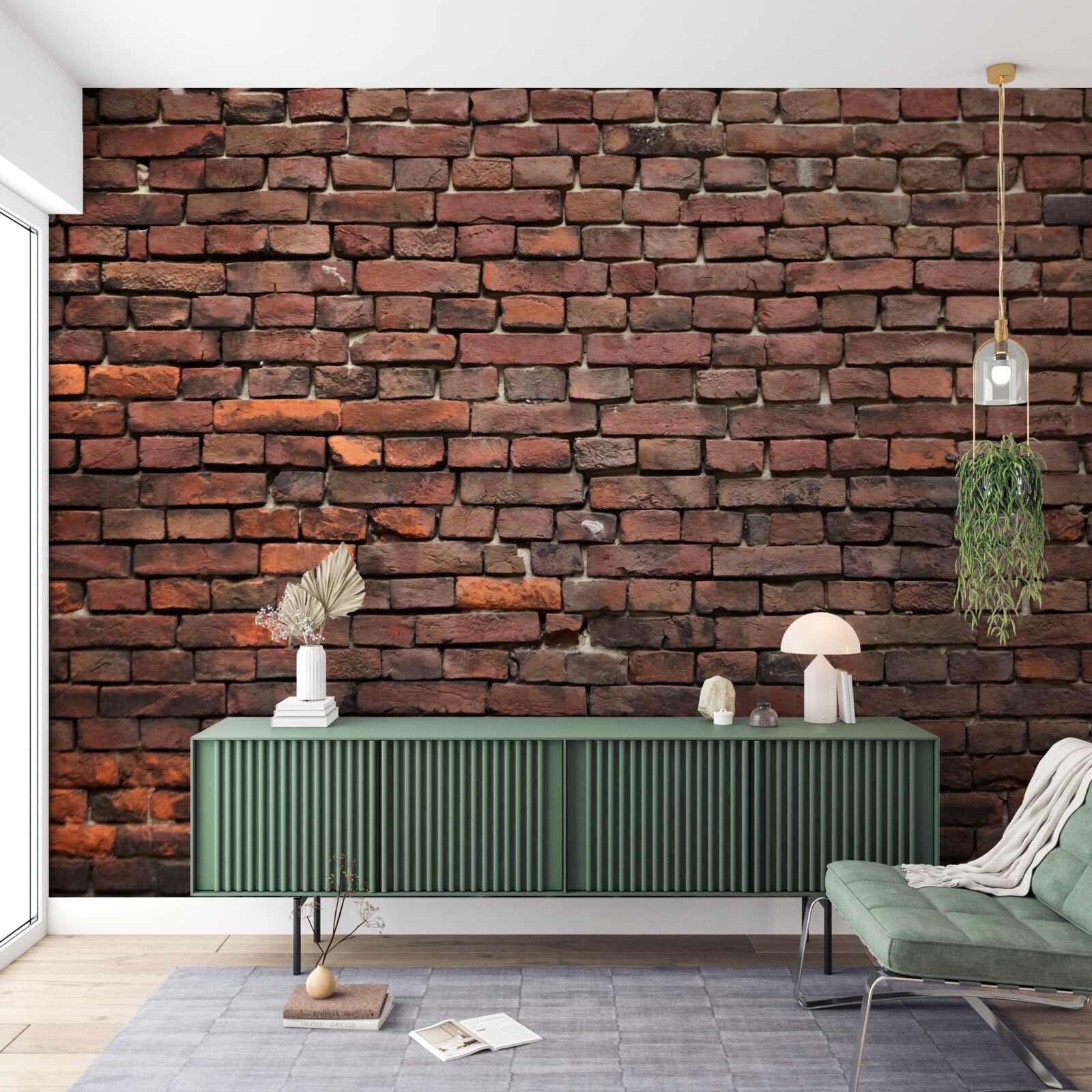 Papier peint mur de briques sombres, plus vieux que les années