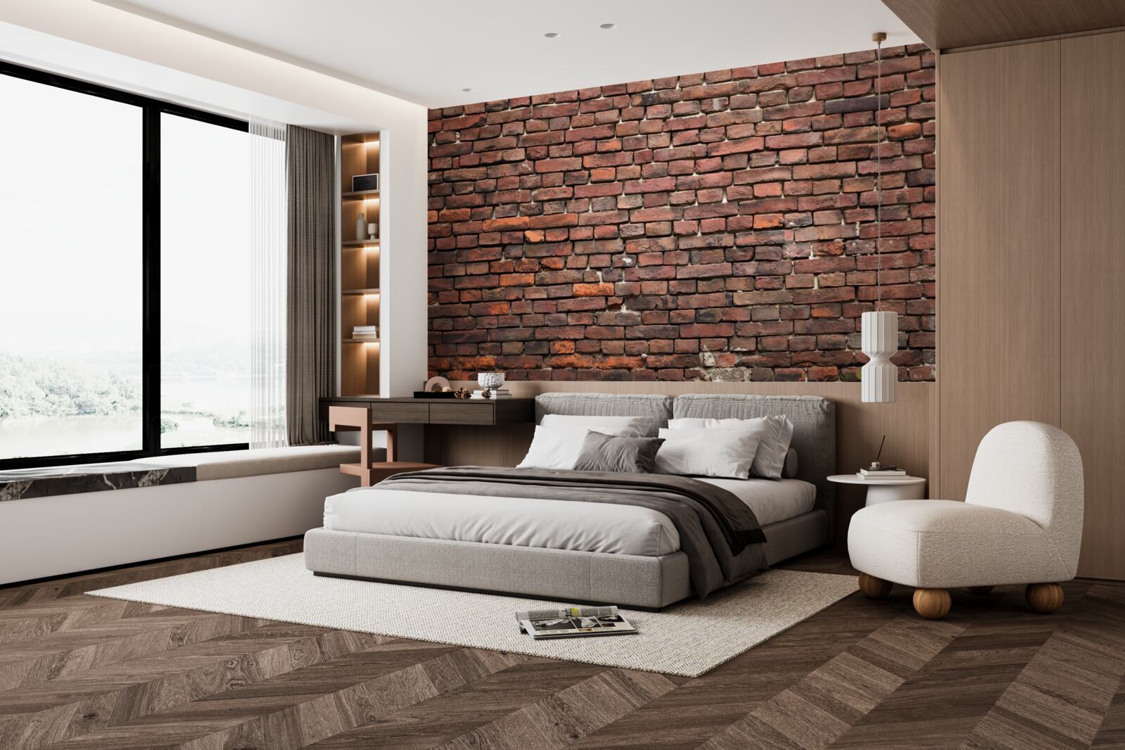 Papier peint mur de briques sombres, plus vieux que les années