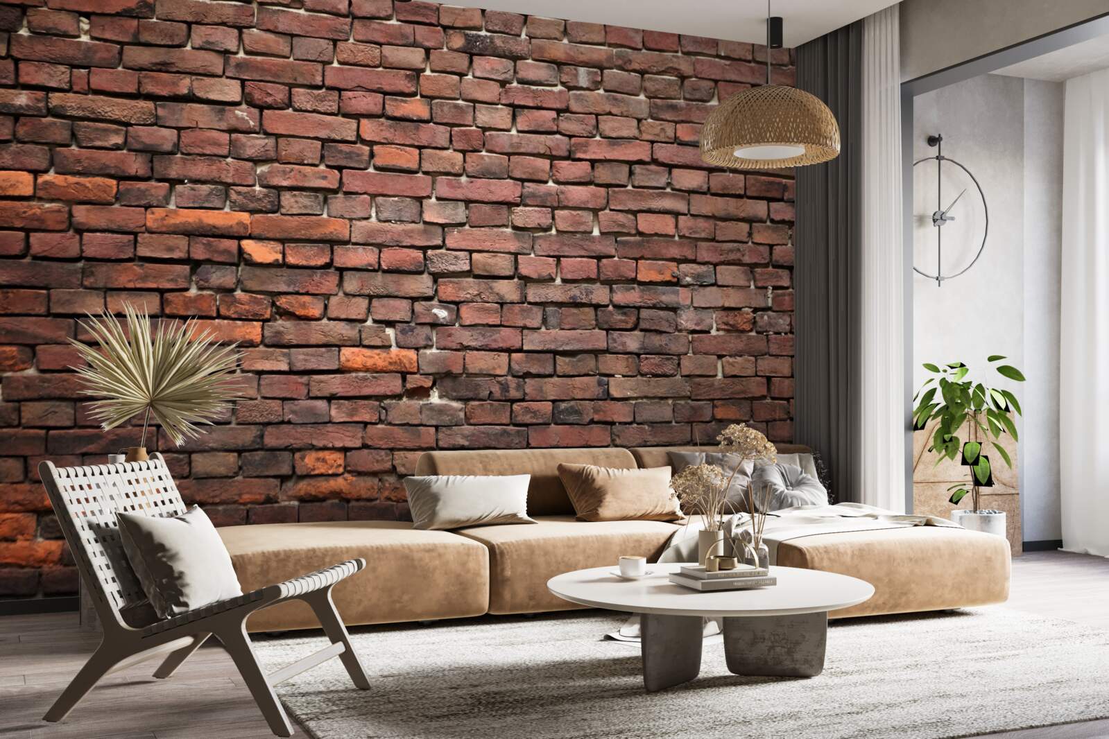 Papier peint mur de briques sombres, plus vieux que les années