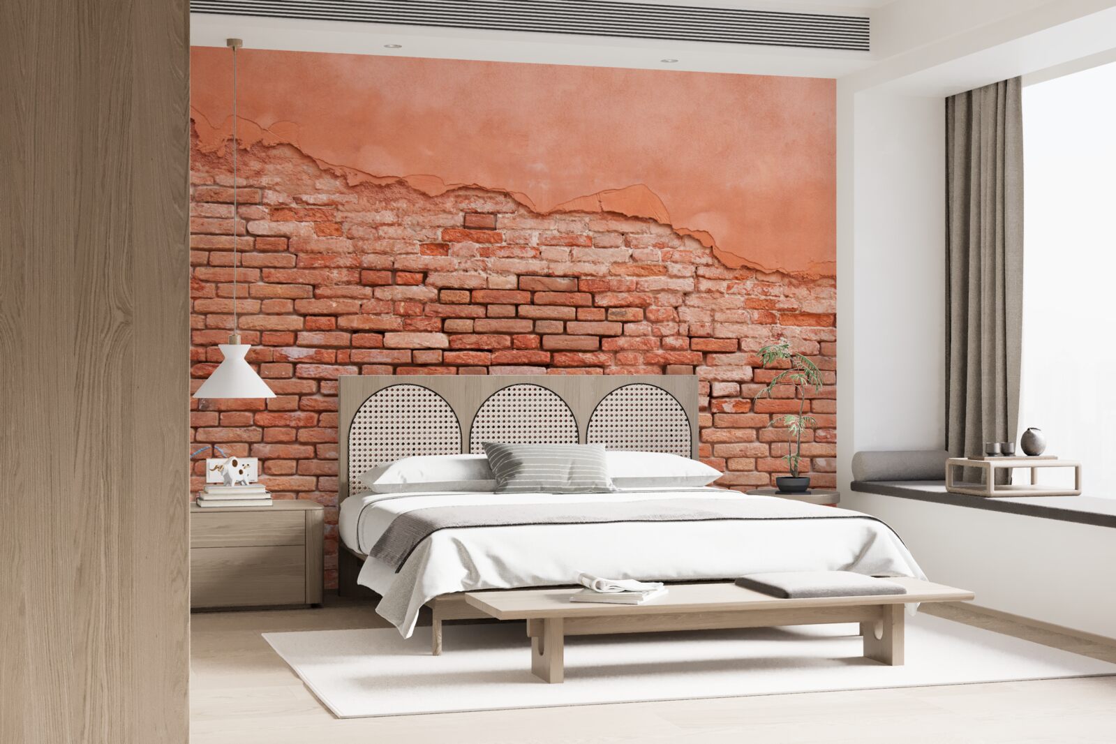 Papier peint mur de briques effondré