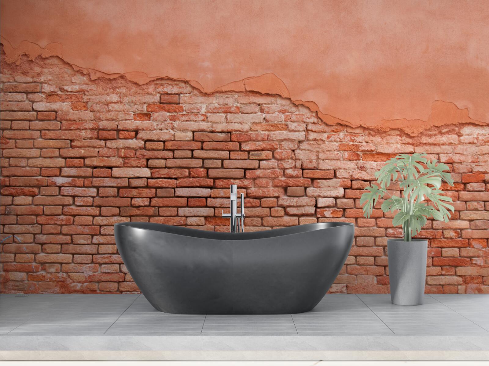 Papier peint mur de briques effondré