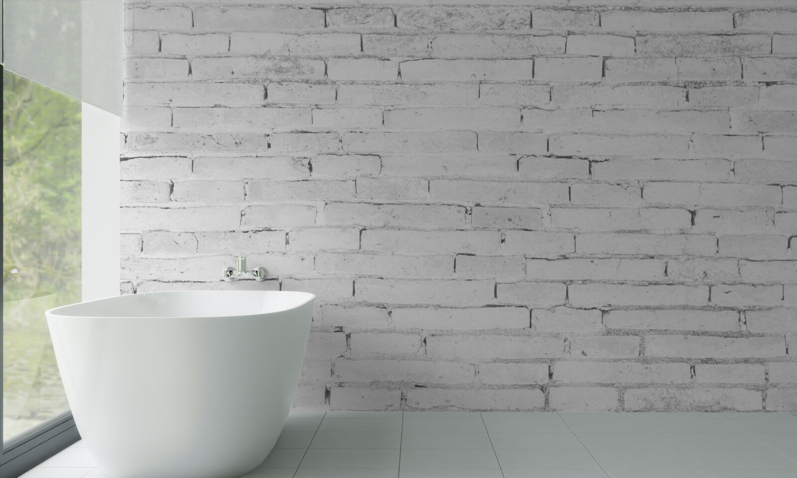 Papier peint brique brute