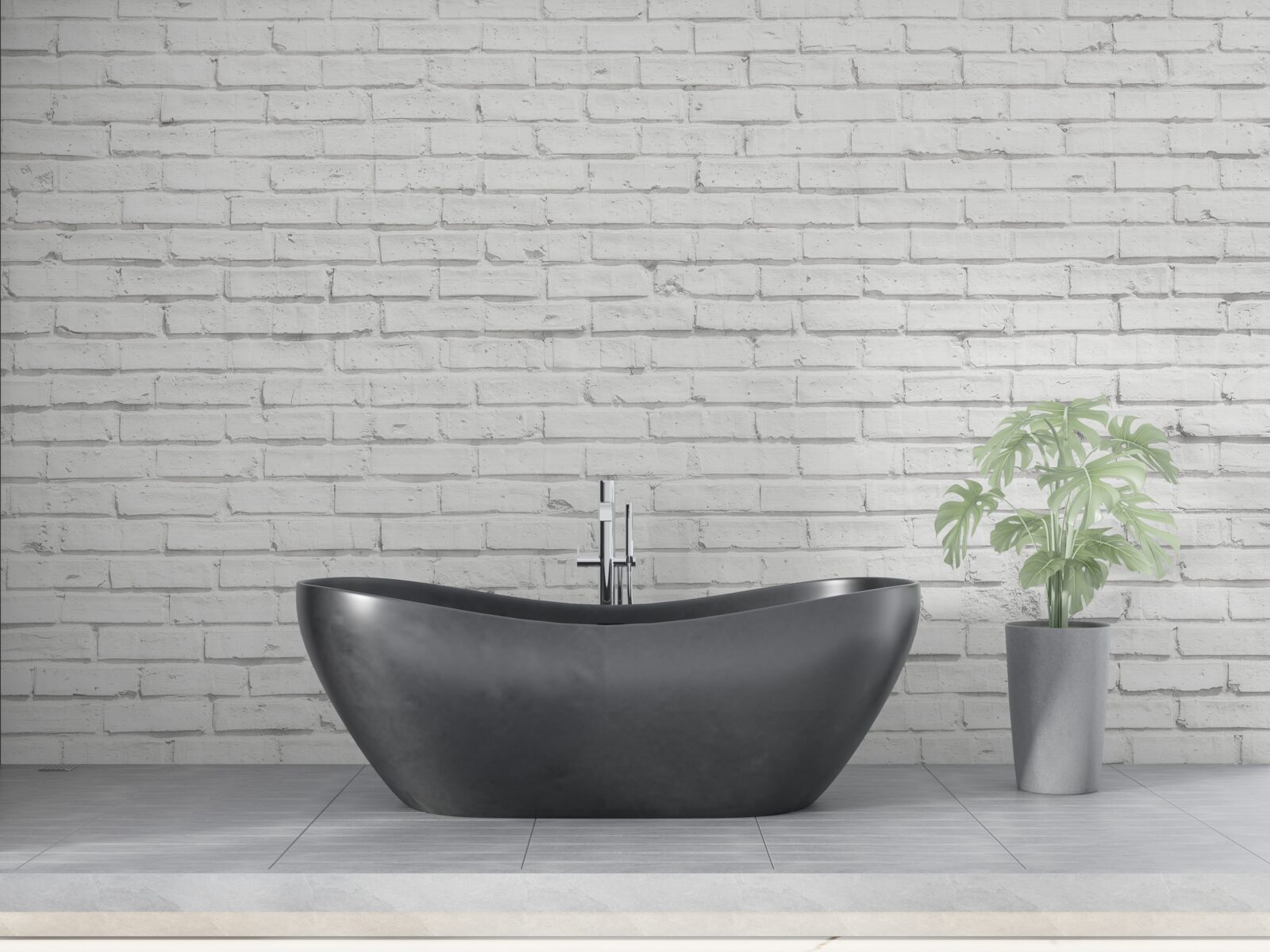 Papier peint base en brique blanche