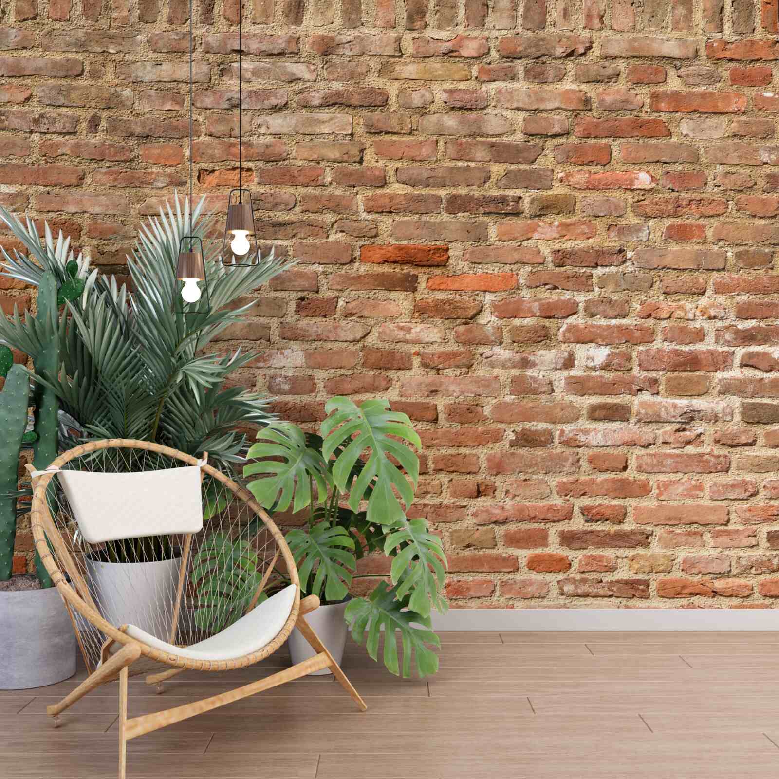 Papier peint vieux mur de briques brunes