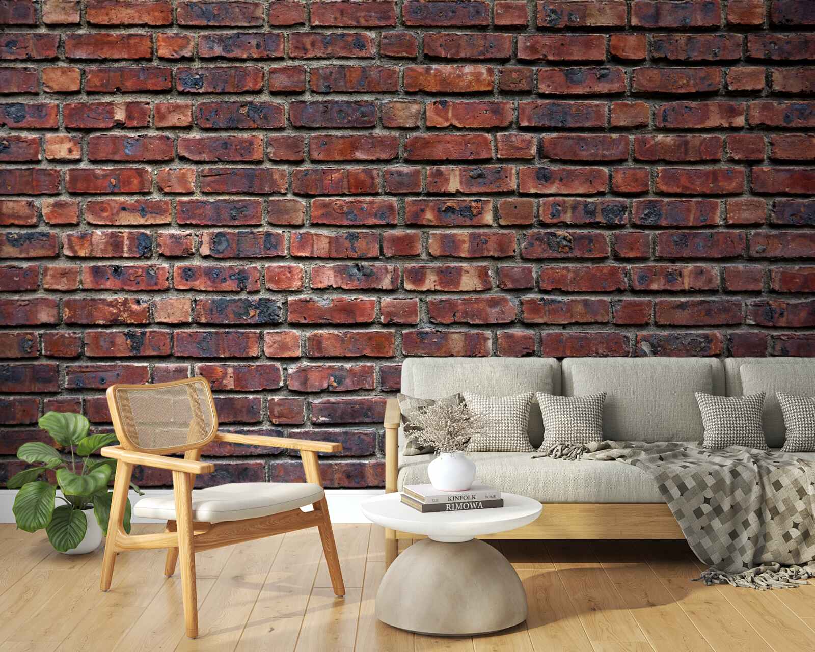 Papier peint mur de briques sombres