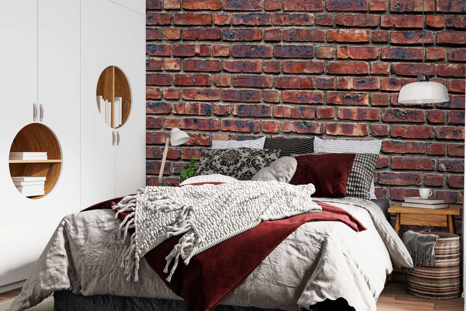 Papier peint mur de briques sombres