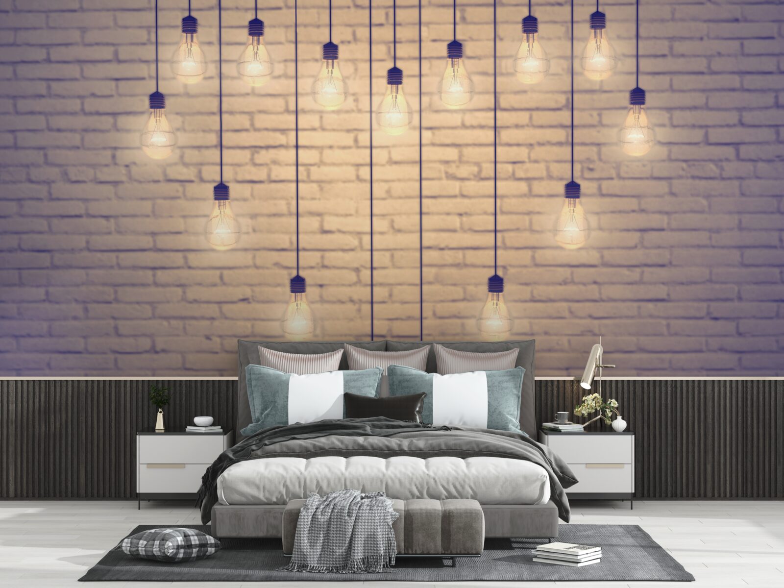 Papier peint un cœur fait de lampes fluorescentes apparaît sur un fond de mur couleur cyprès